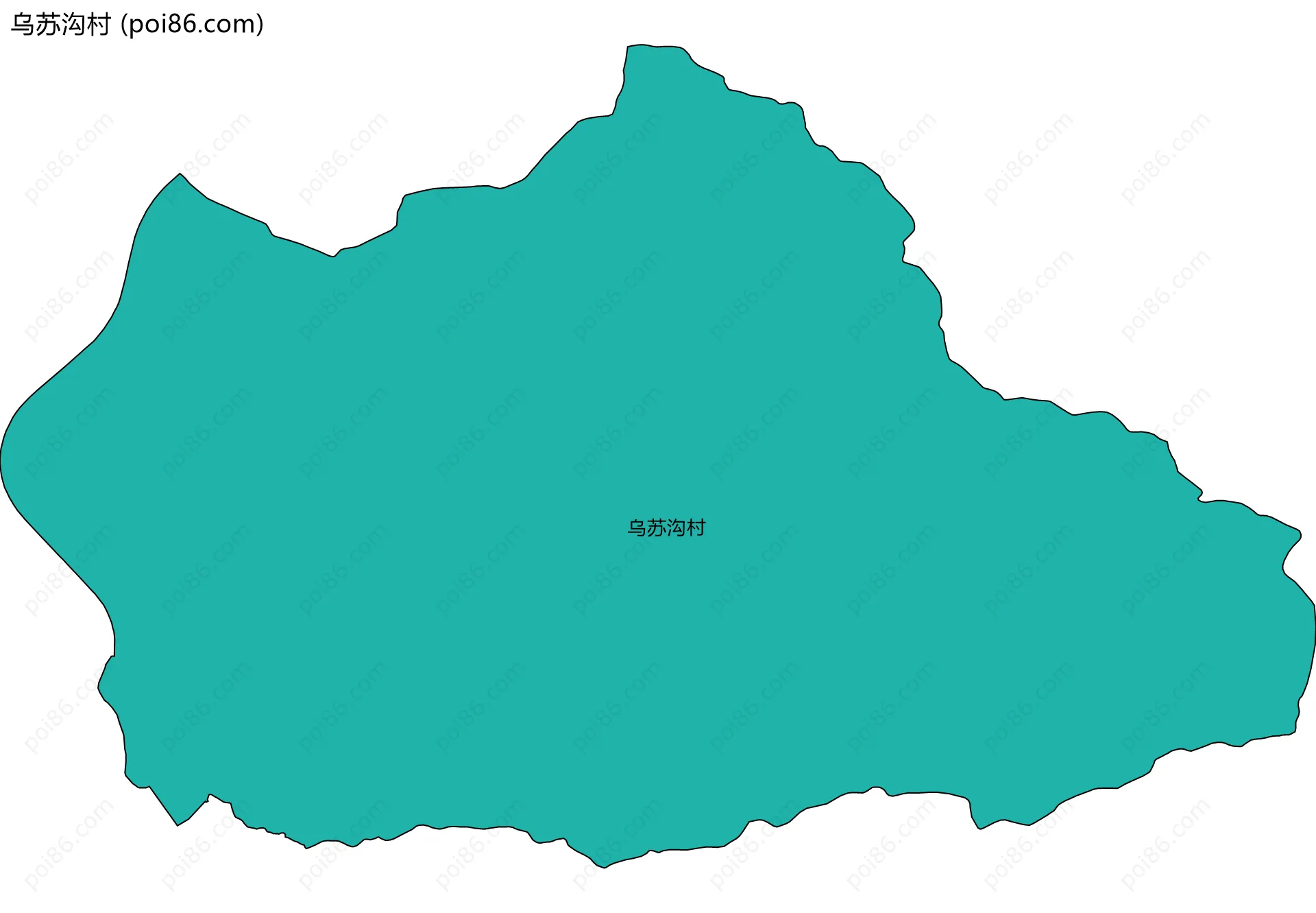 乌苏沟村边界地图