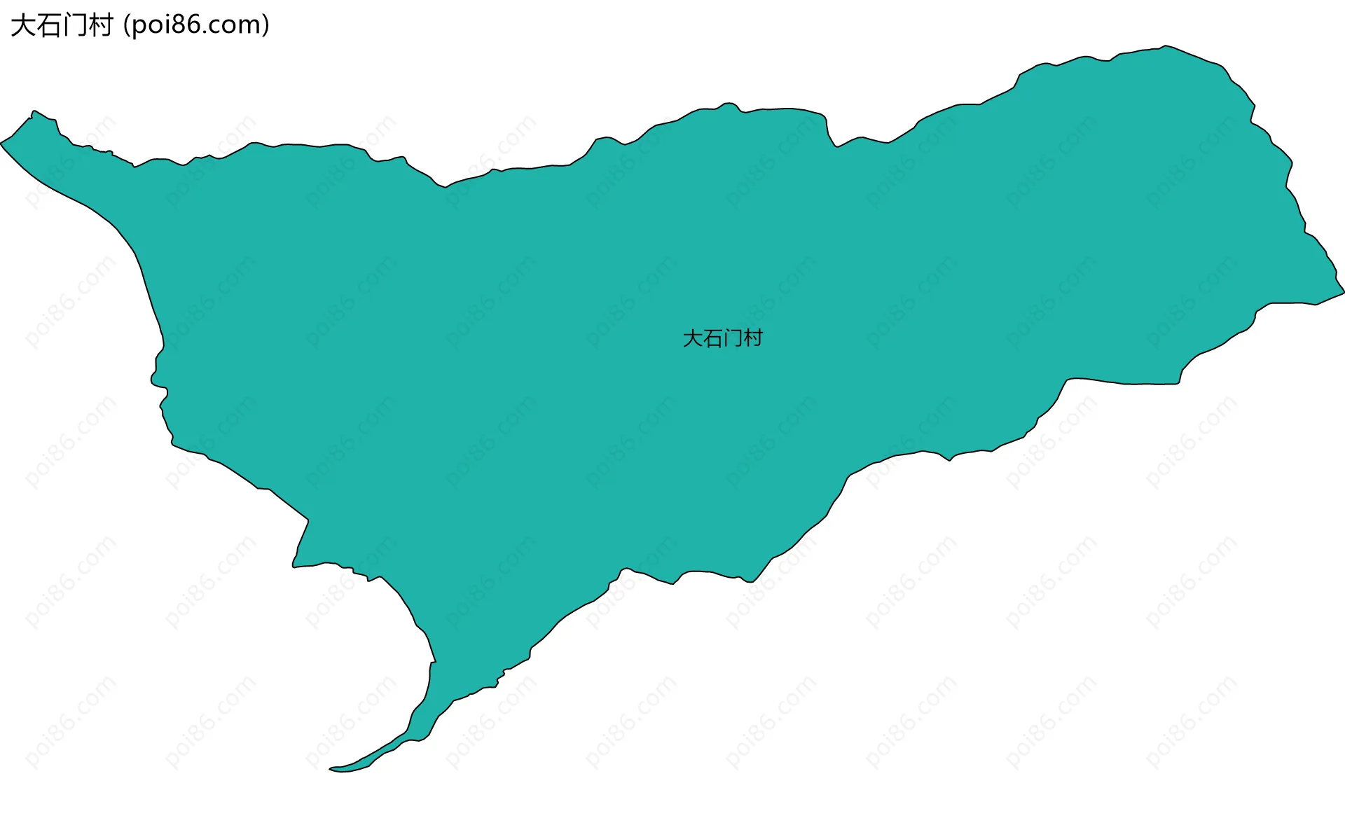 大石门村边界地图