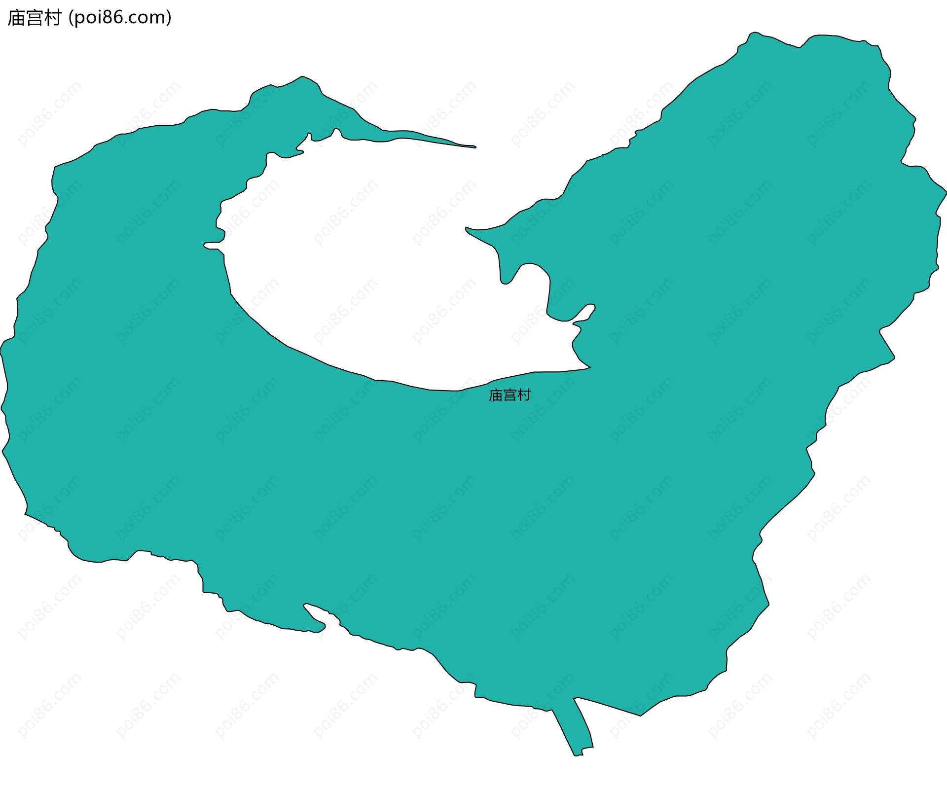 庙宫村边界地图