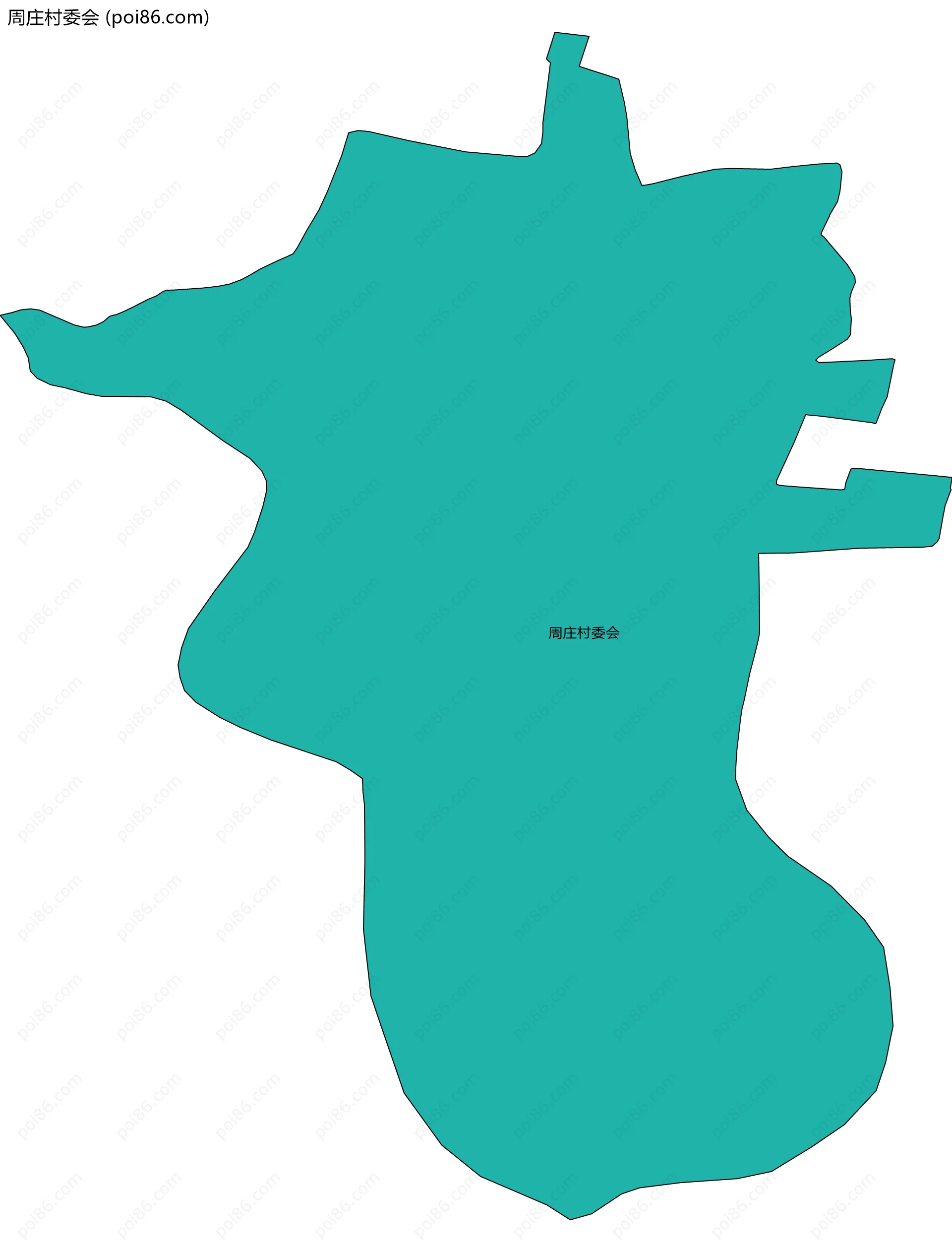 周庄村委会边界地图