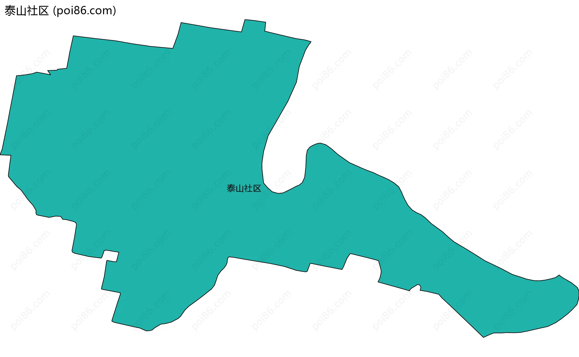 泰山社区边界地图