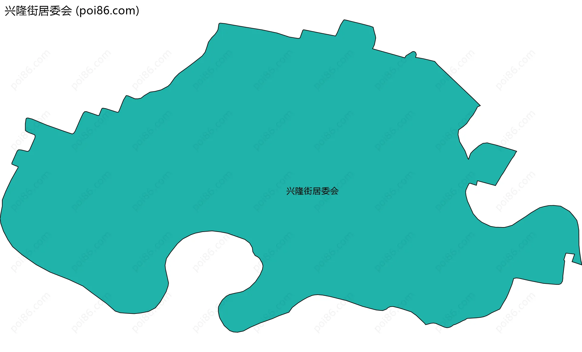 兴隆街居委会边界地图