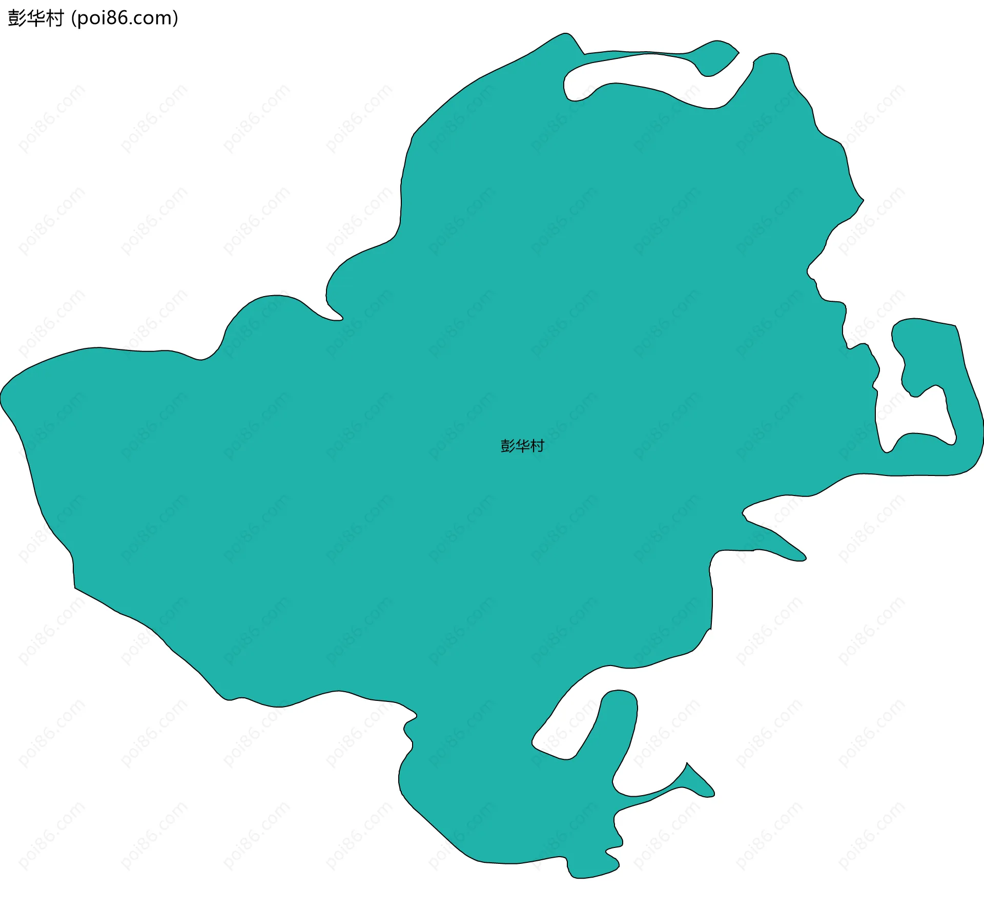 彭华村边界地图