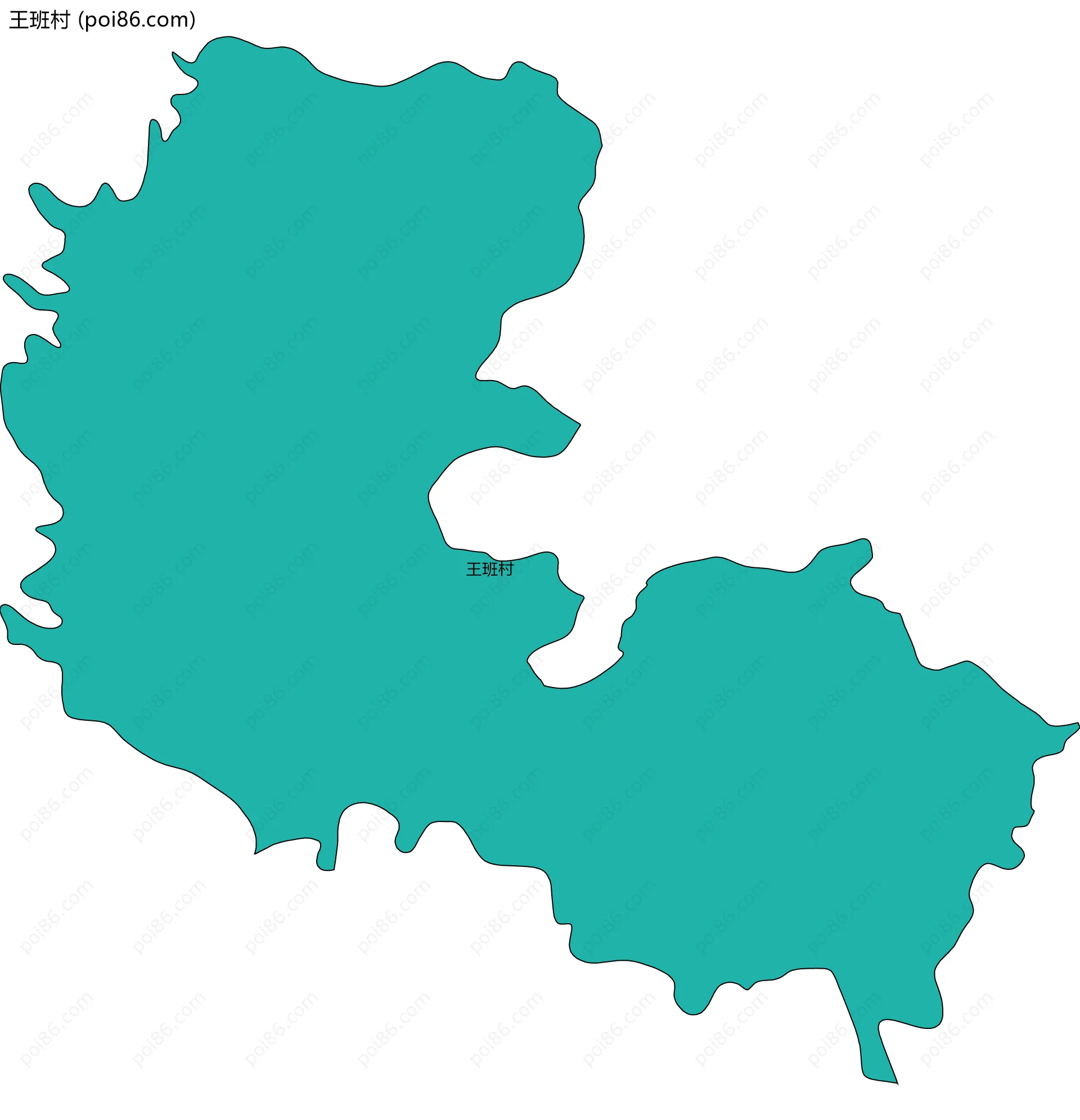 王班村边界地图