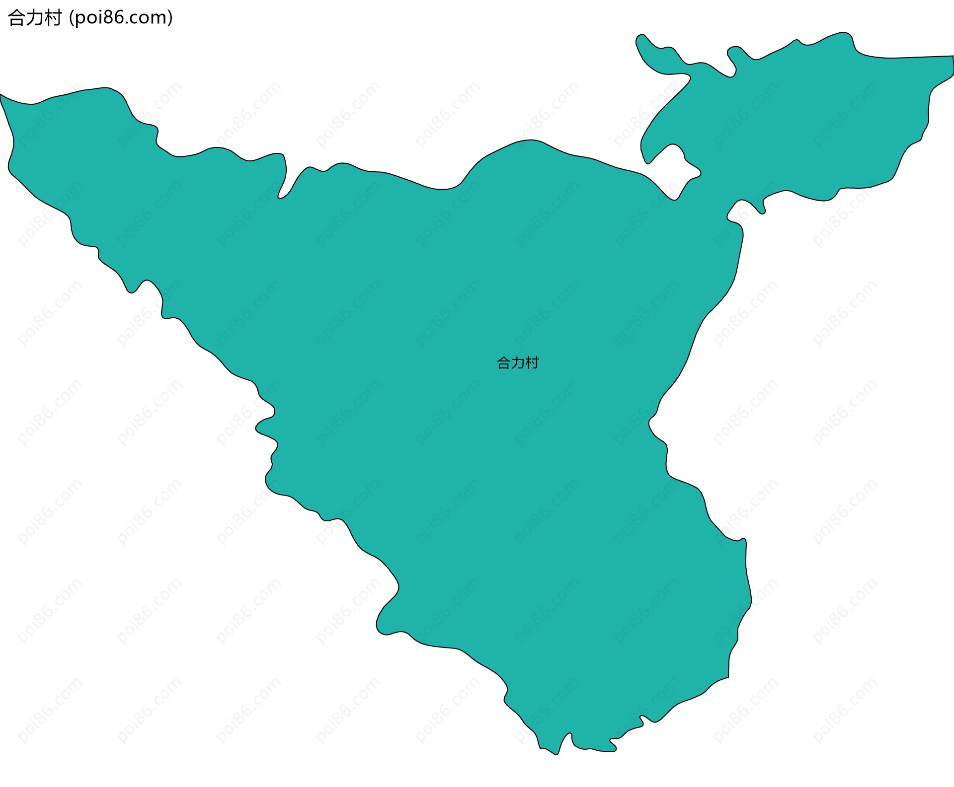 合力村边界地图