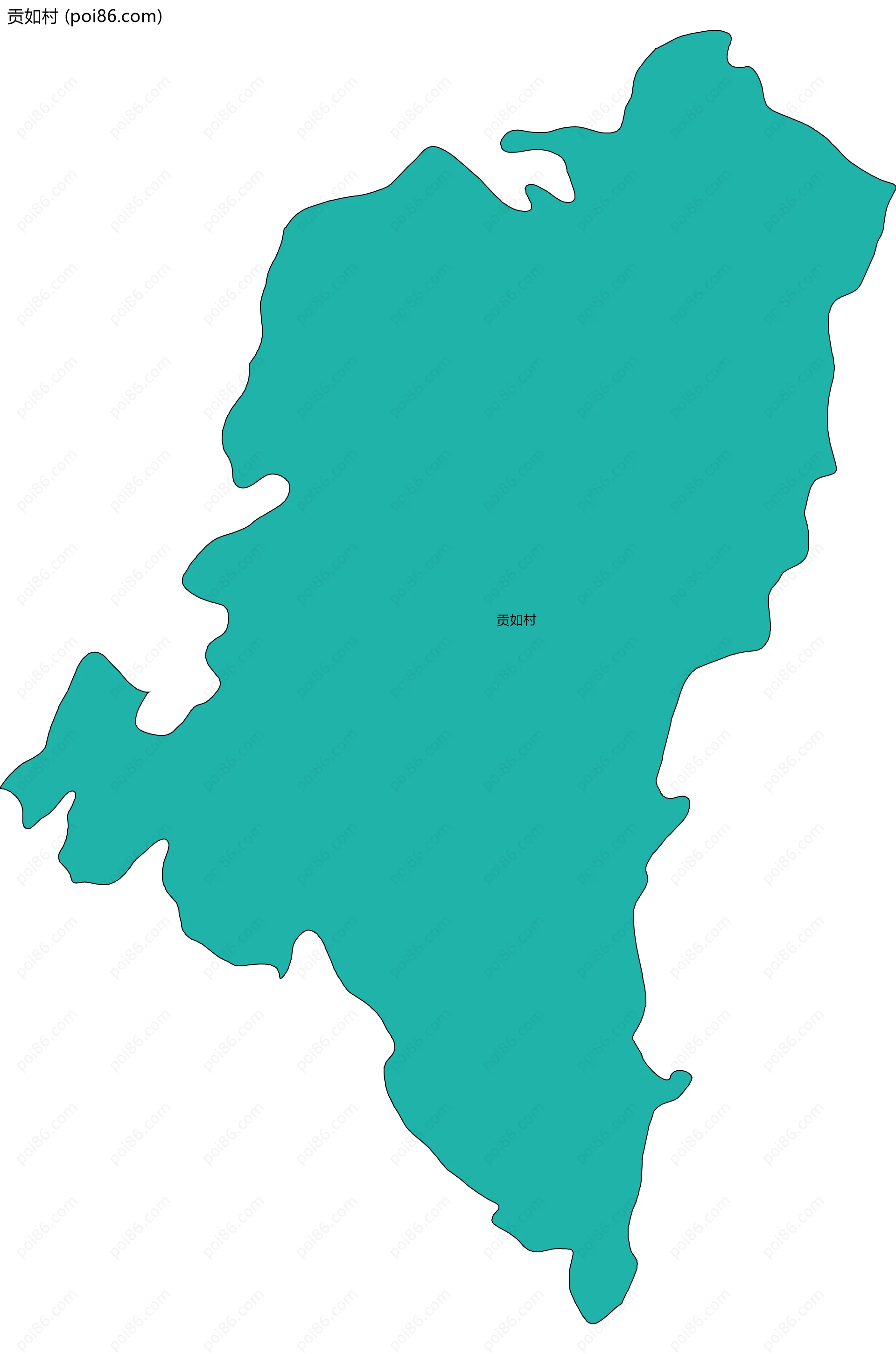 贡如村边界地图