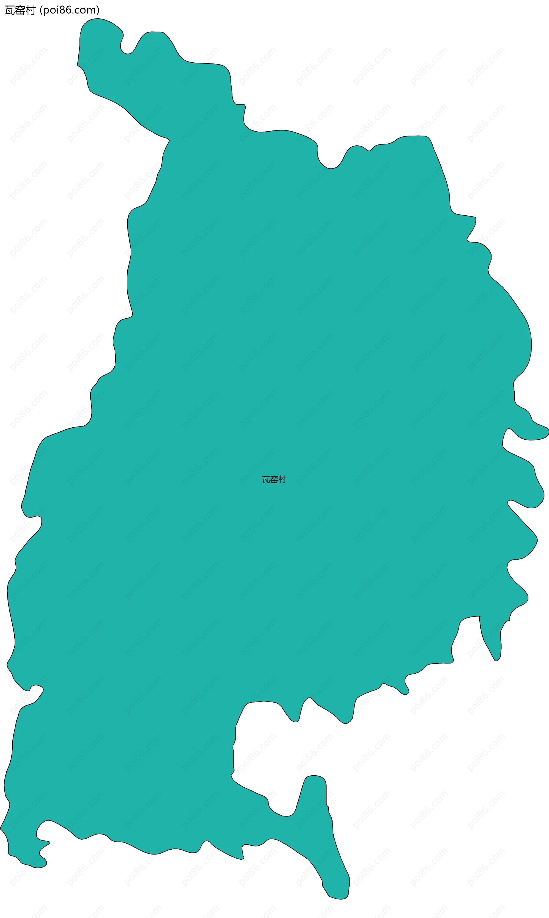 瓦窑村边界地图