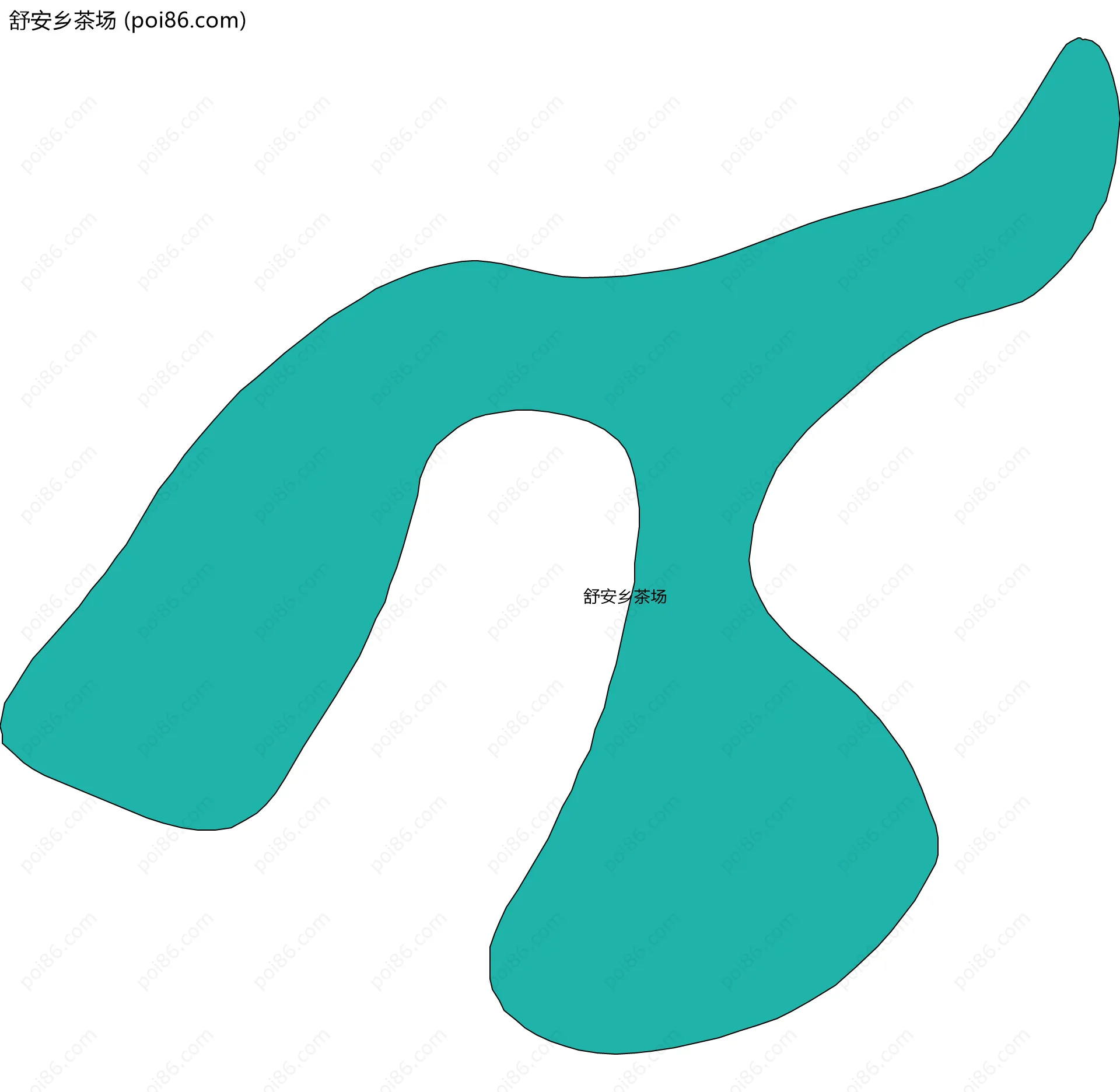 舒安乡茶场边界地图