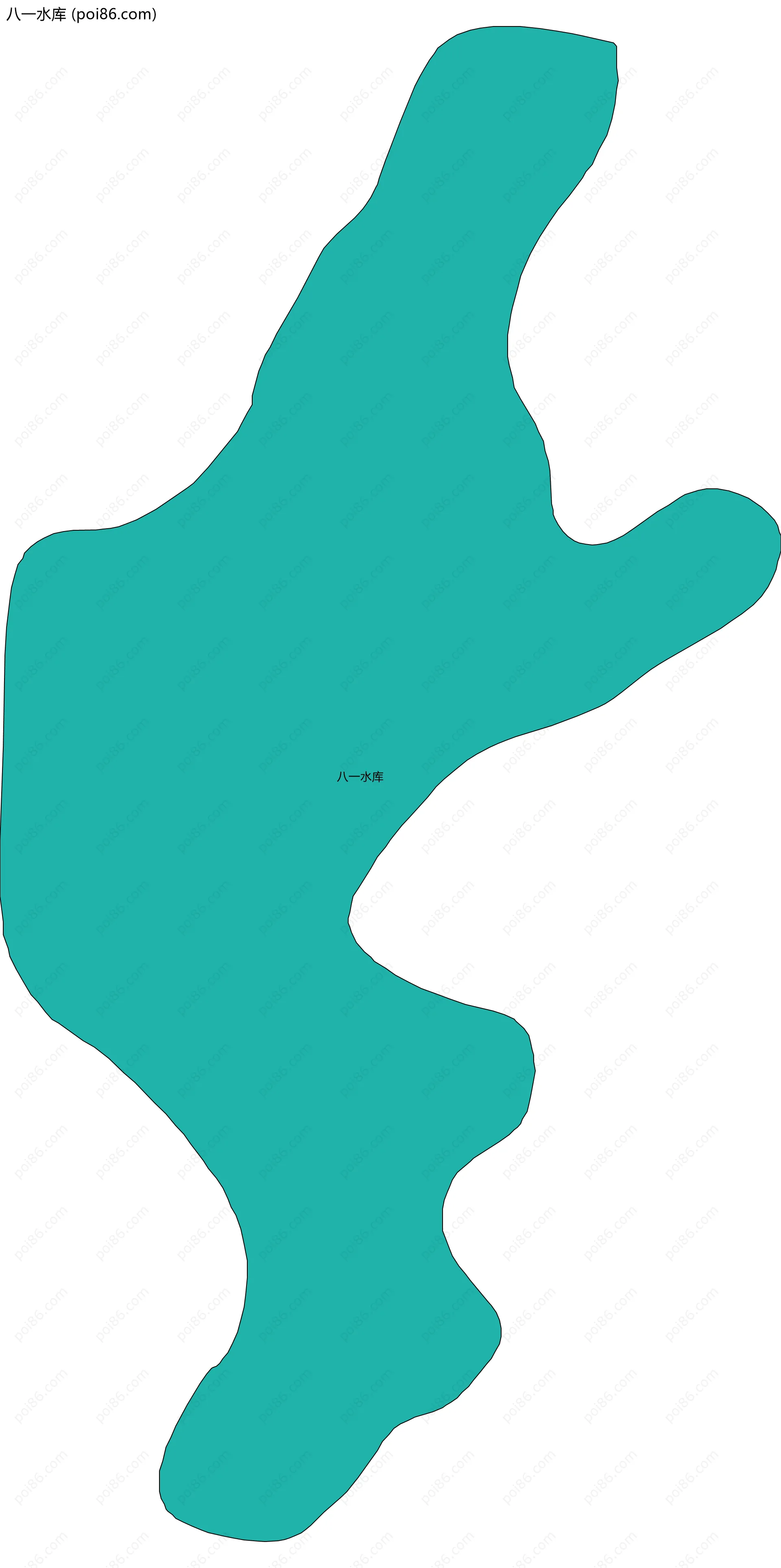 八一水库边界地图