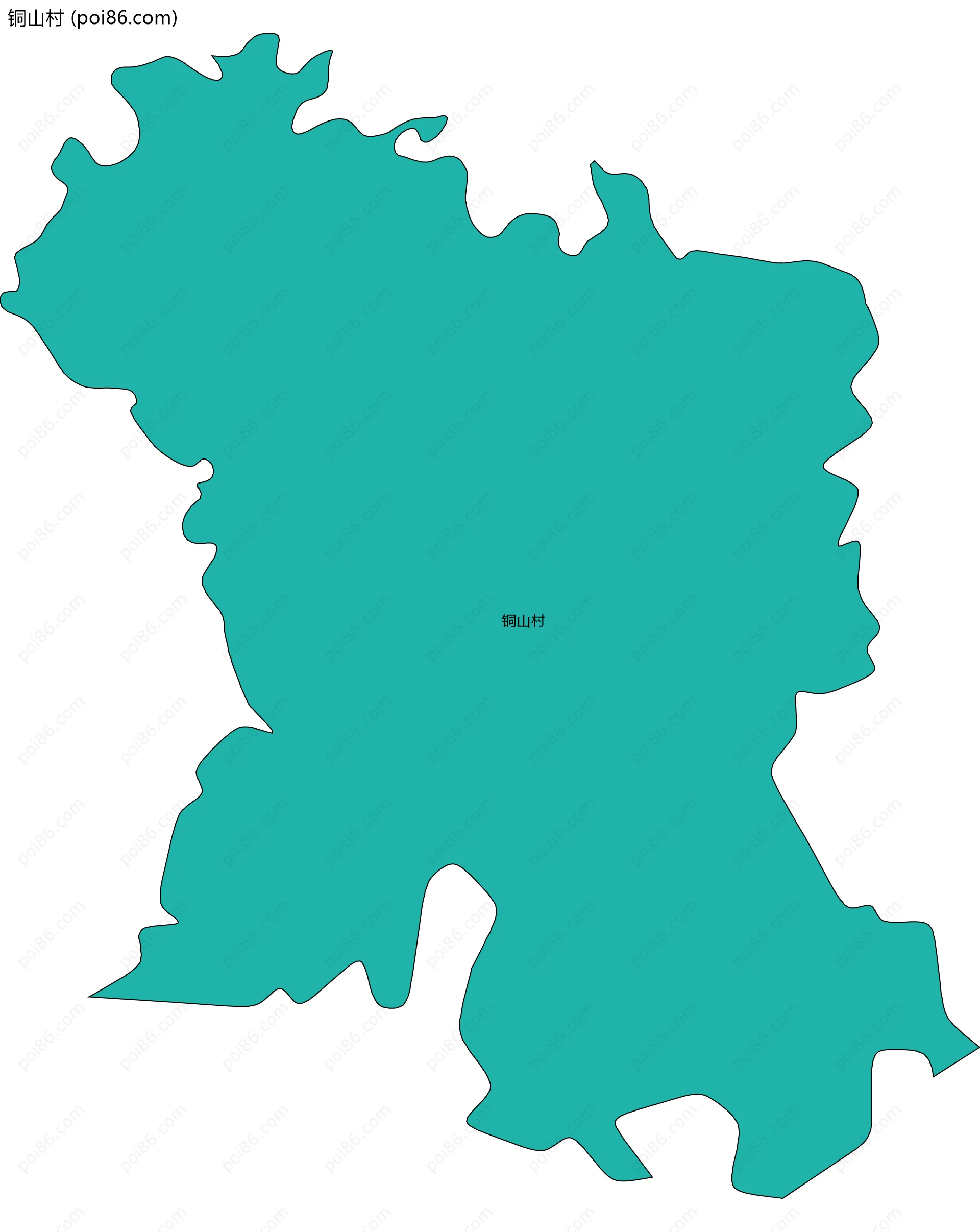 铜山村边界地图