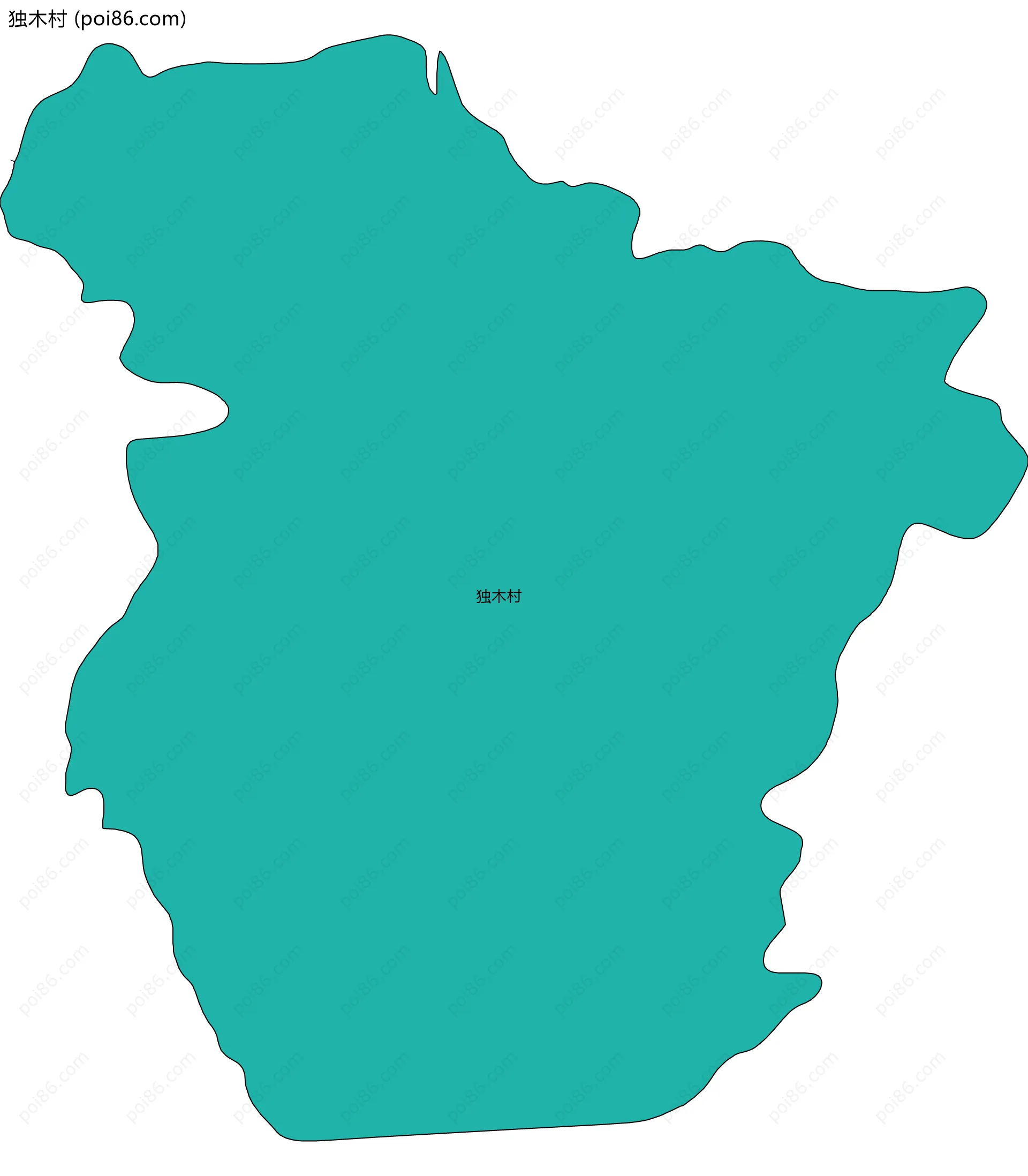 独木村边界地图
