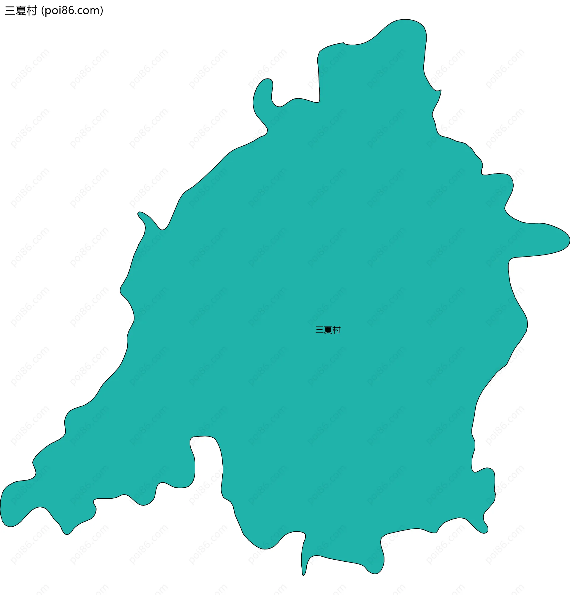 三夏村边界地图