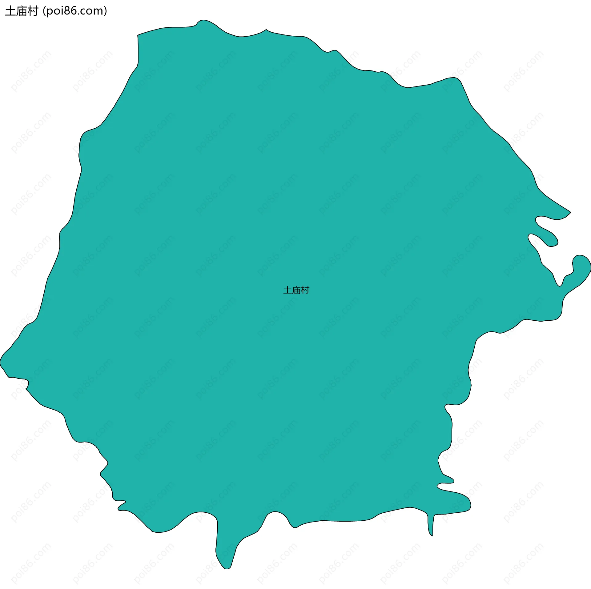 土庙村边界地图