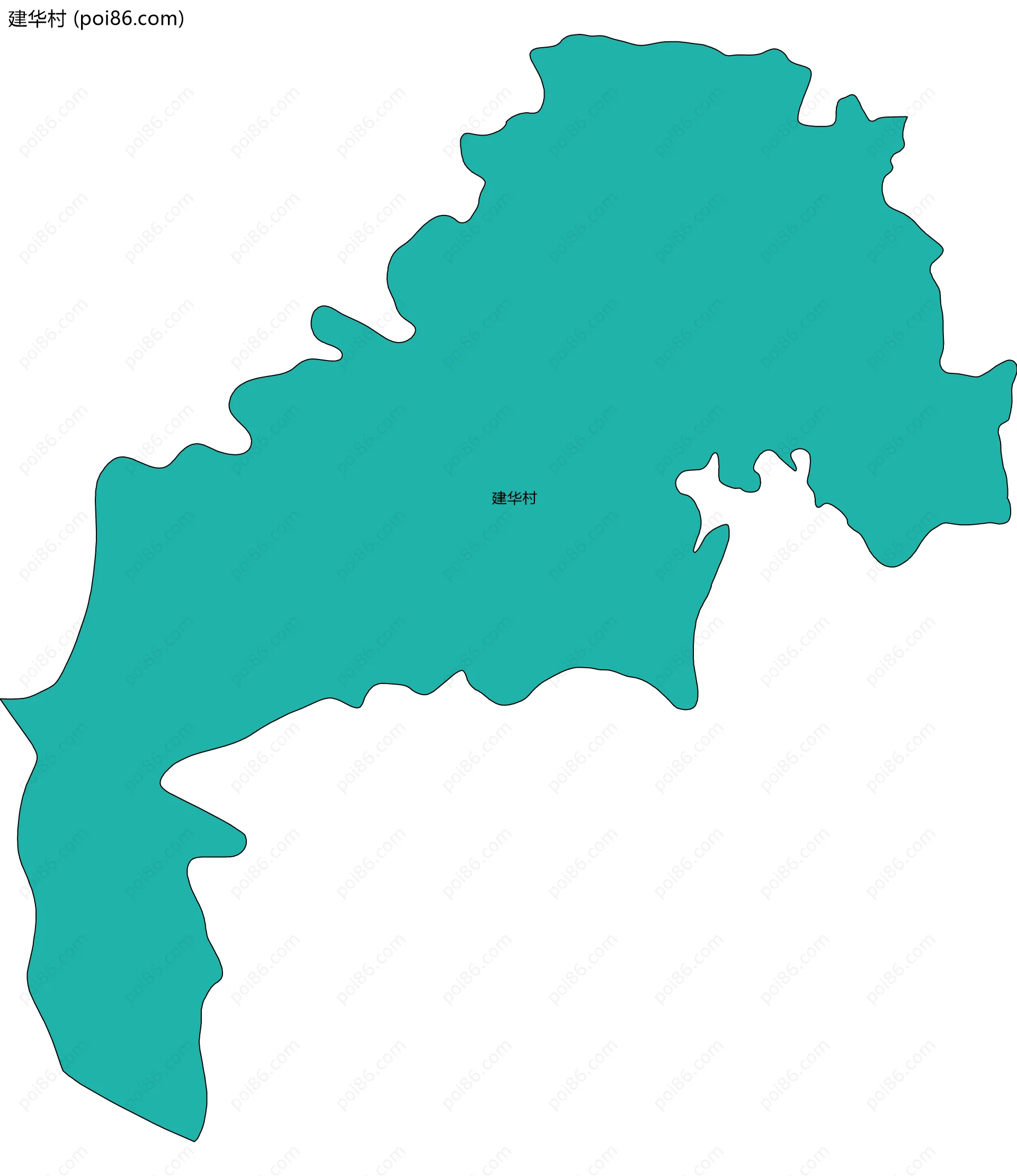 建华村边界地图