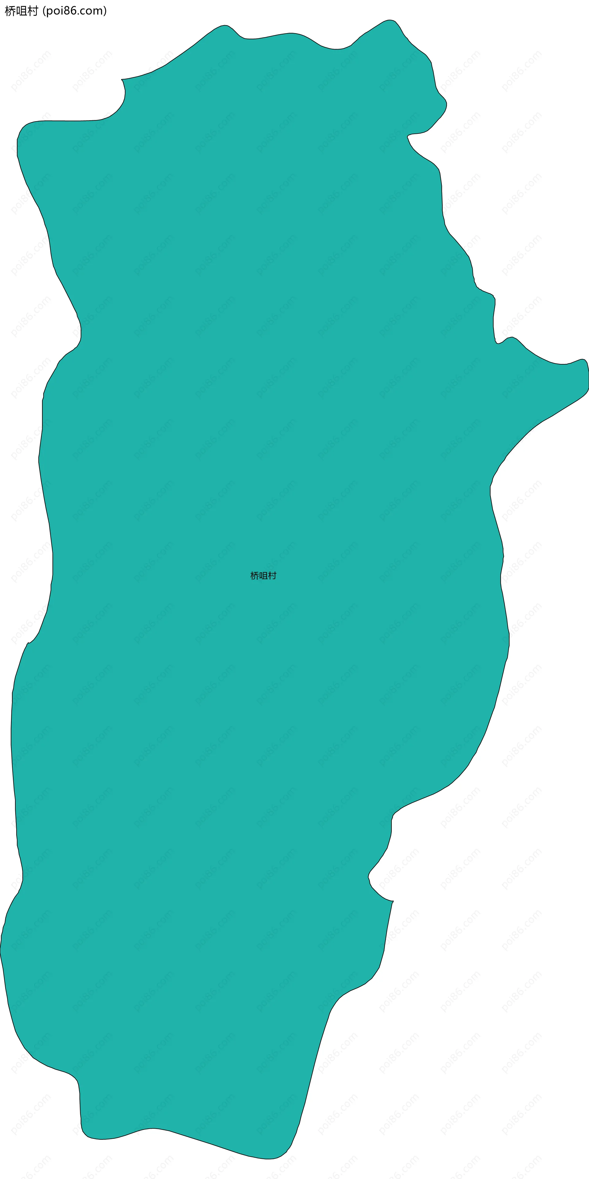 桥咀村边界地图