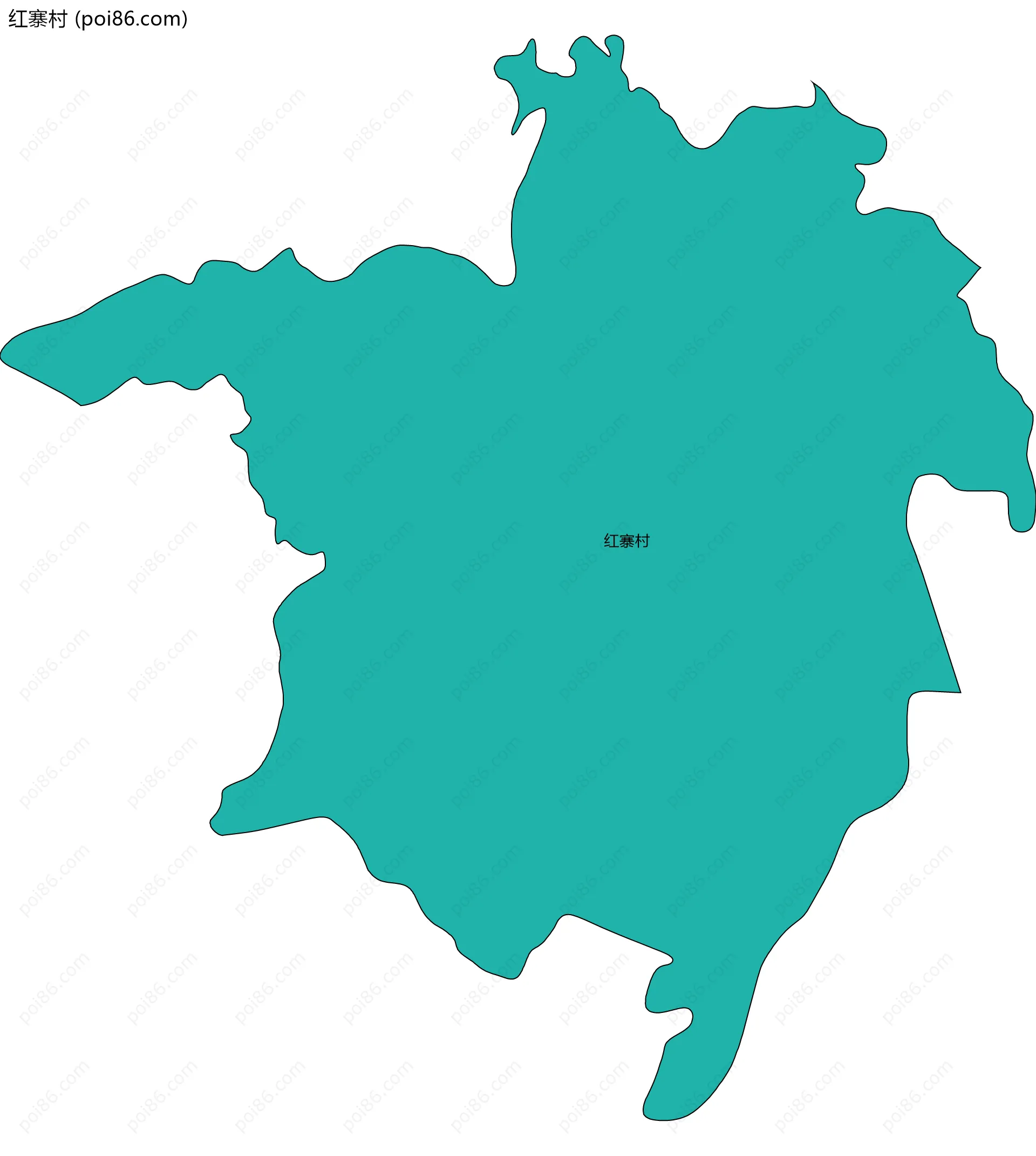 红寨村边界地图