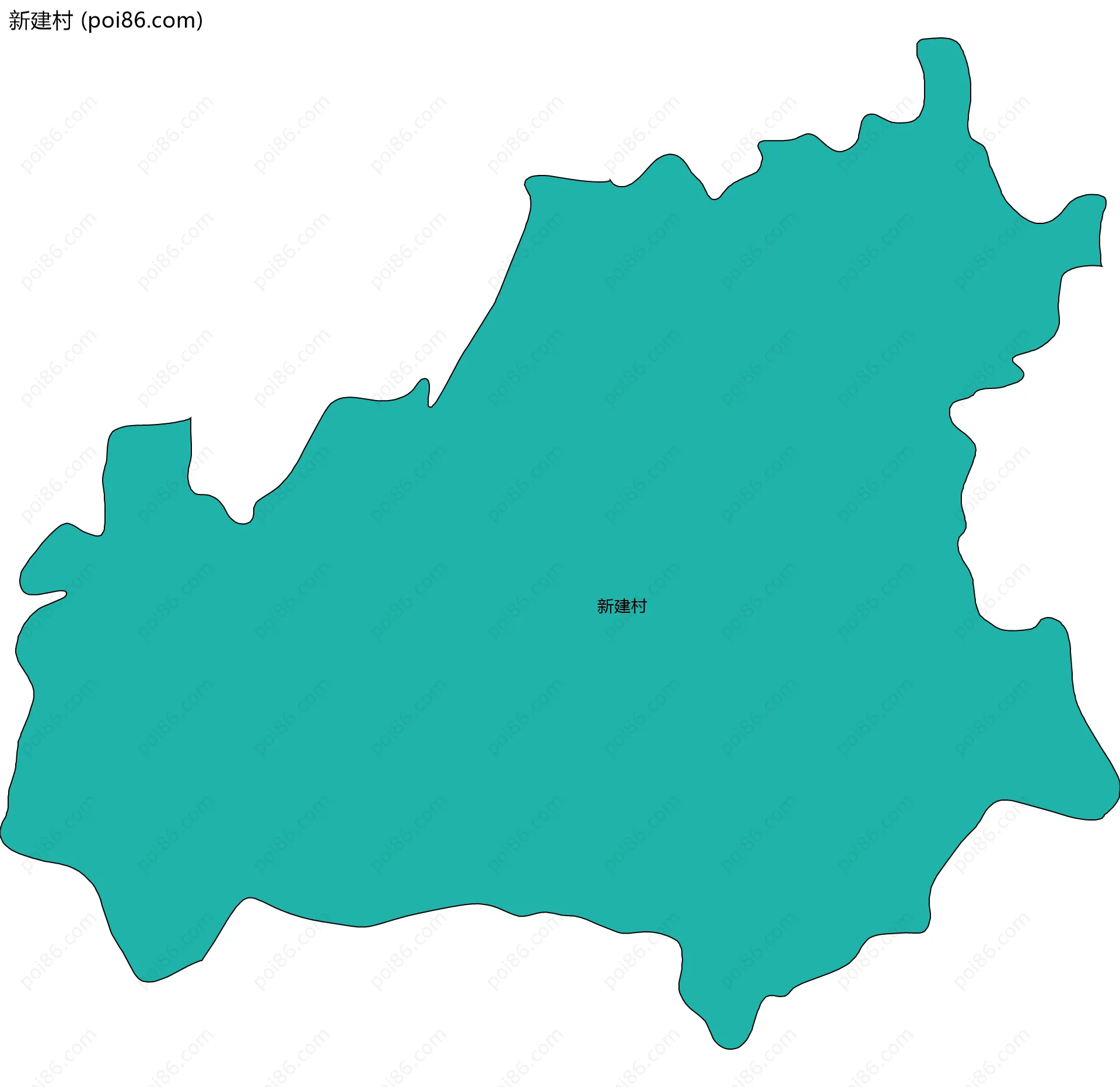 新建村边界地图