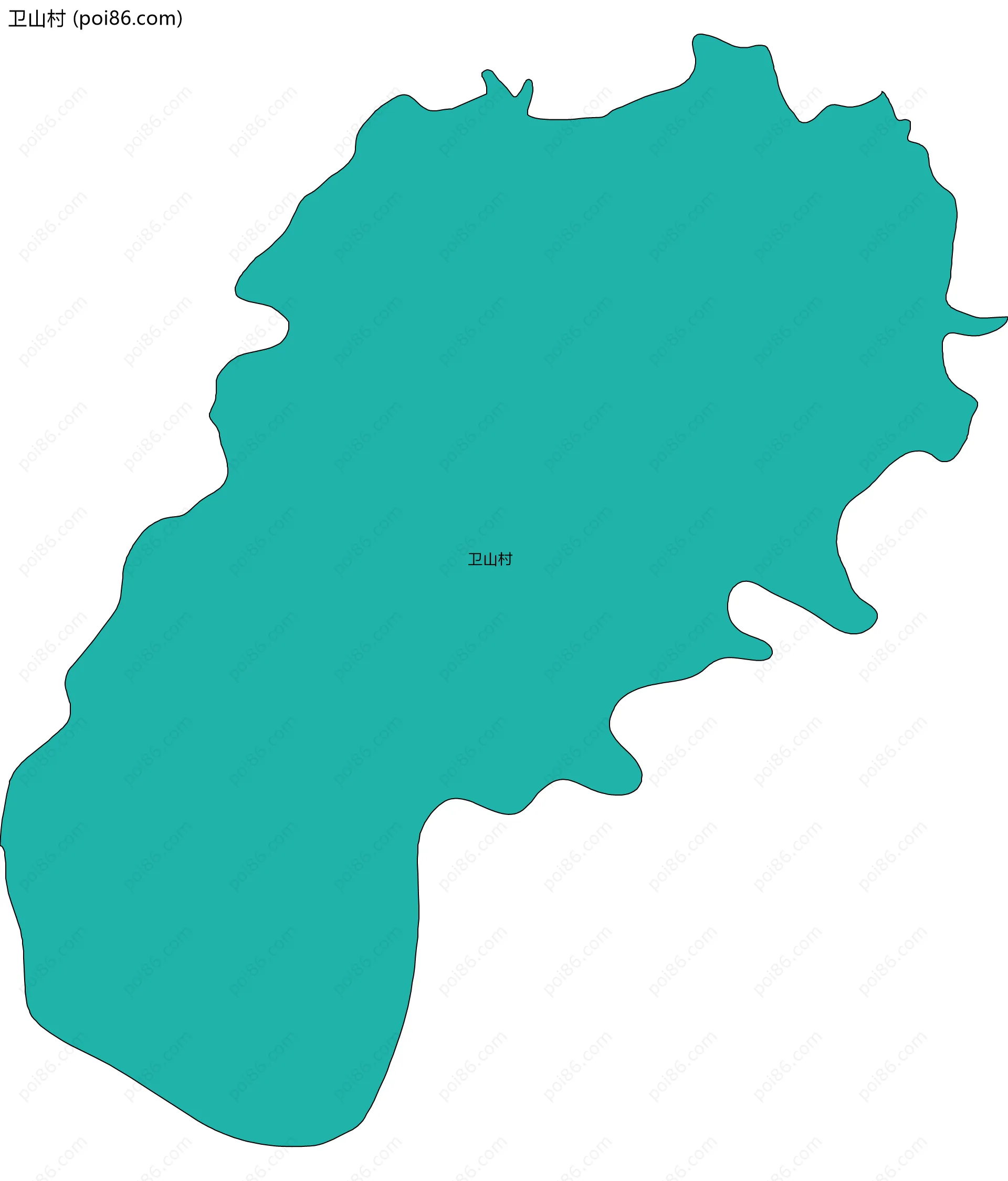 卫山村边界地图