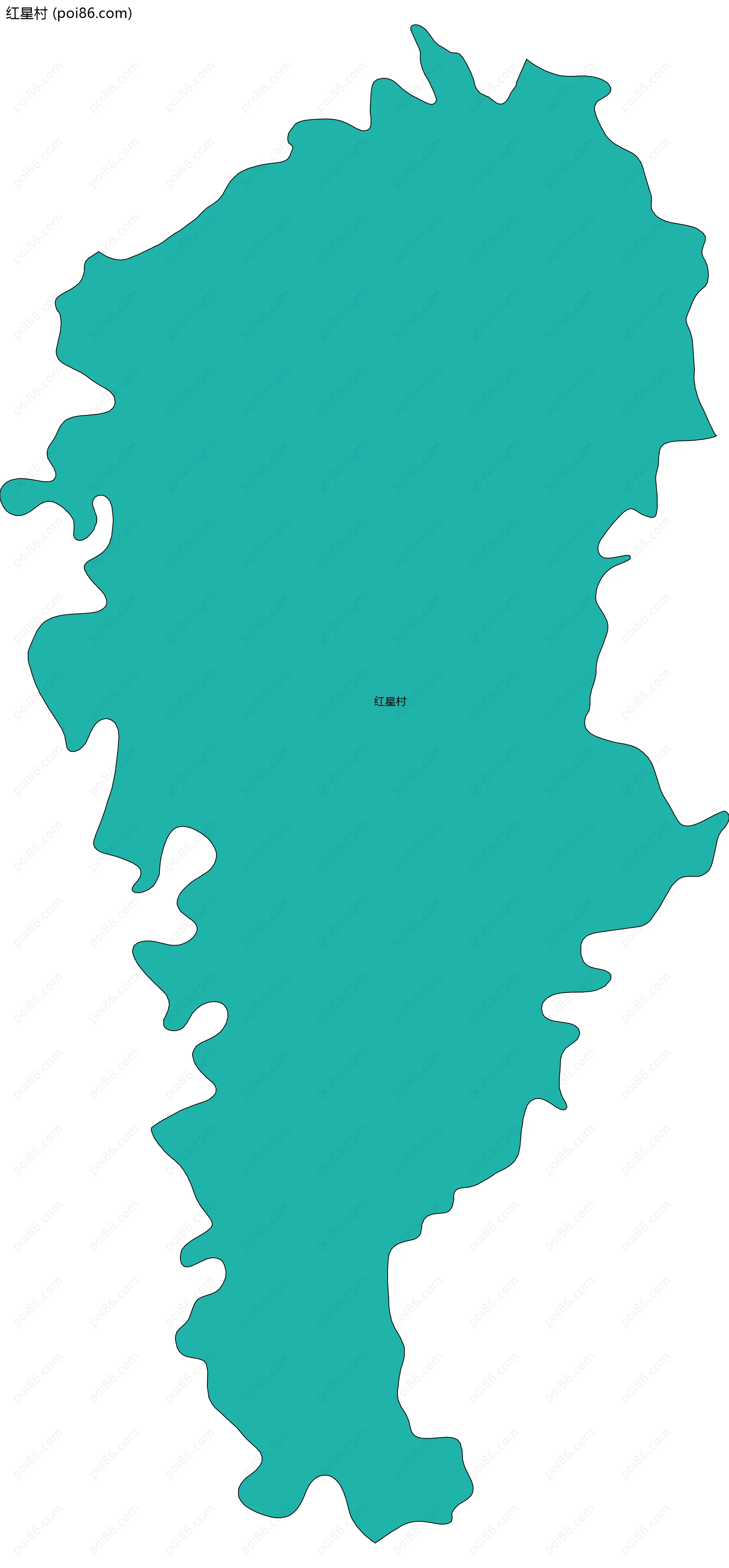 红星村边界地图