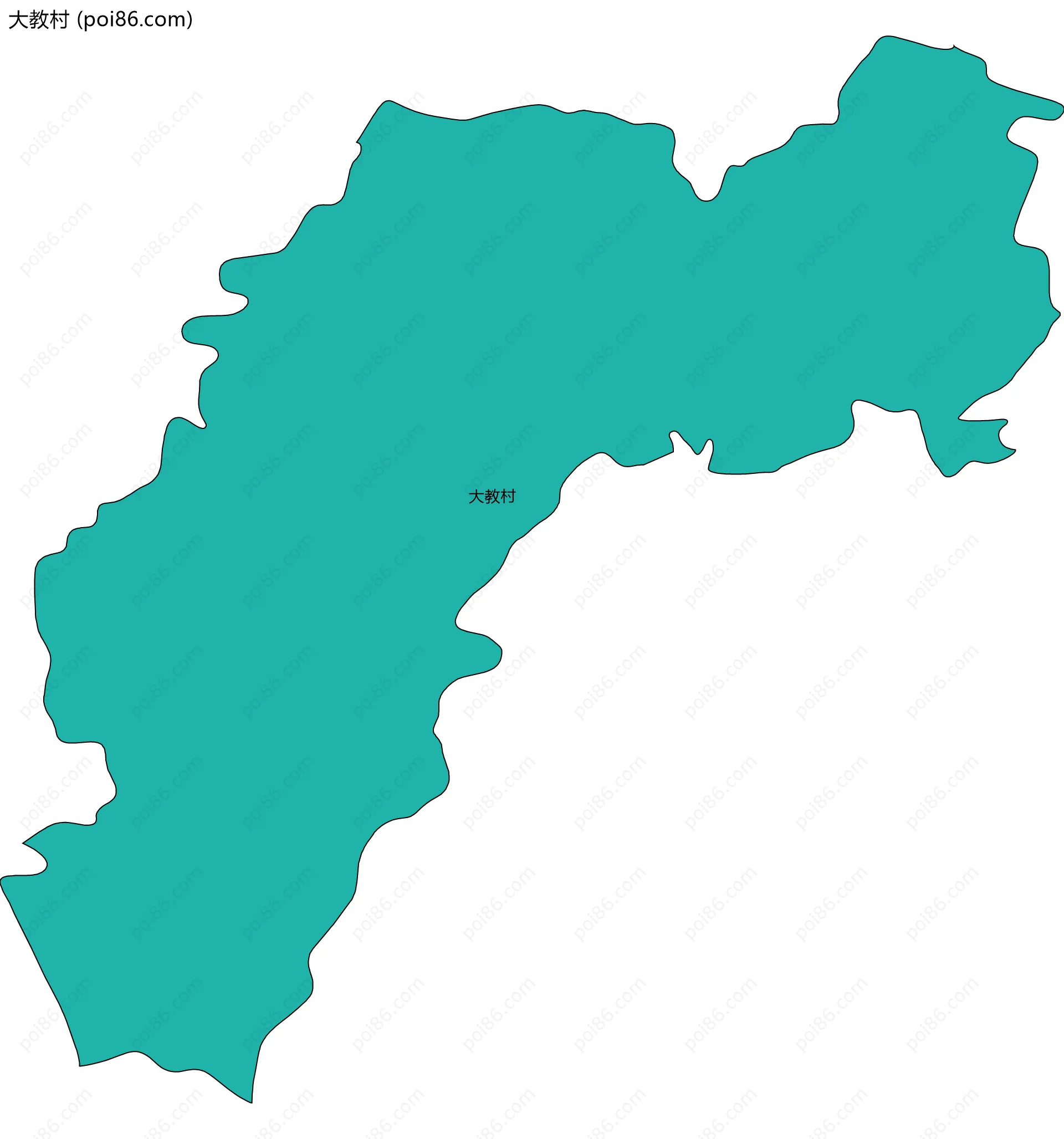 大教村边界地图