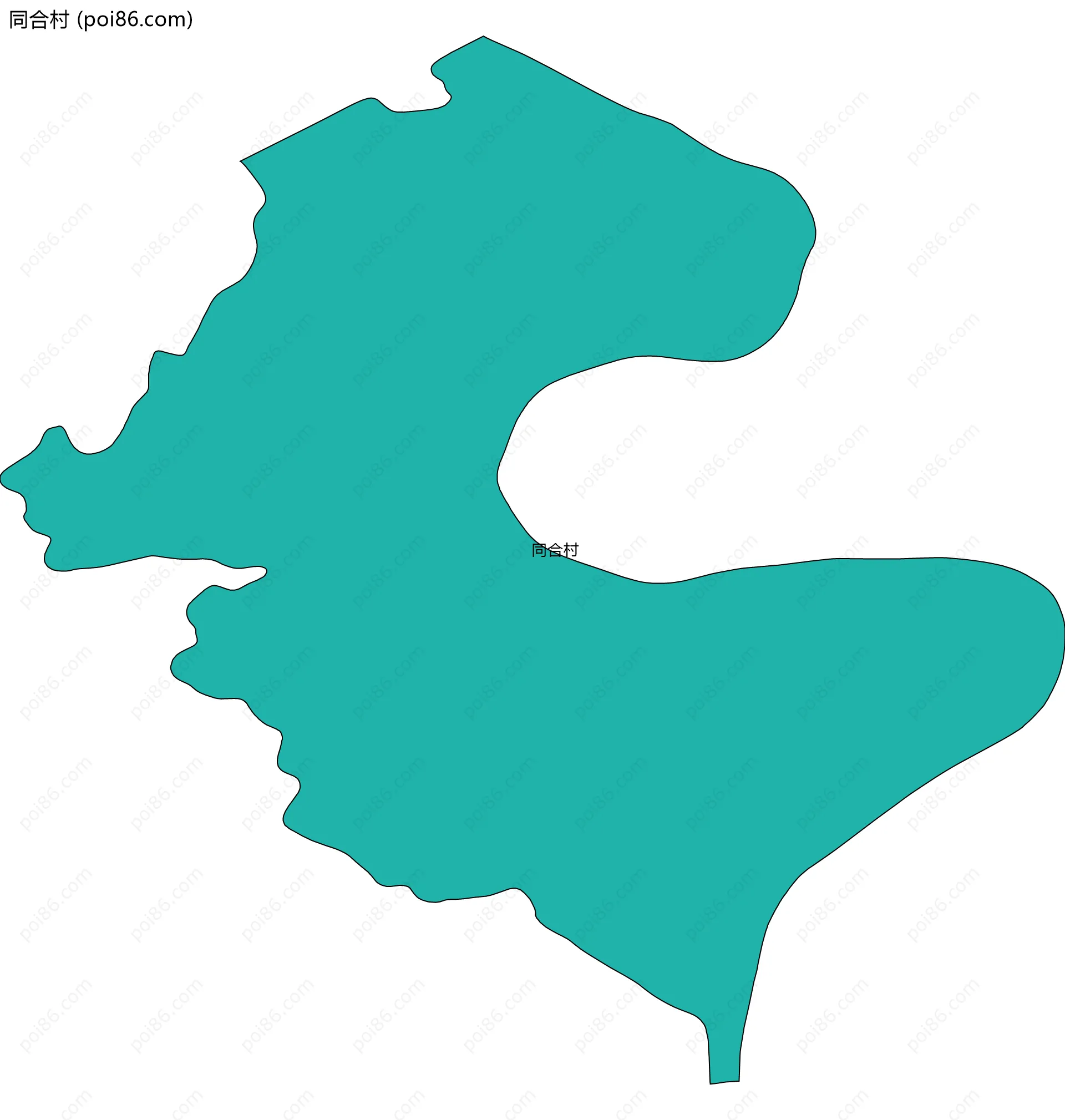 同合村边界地图