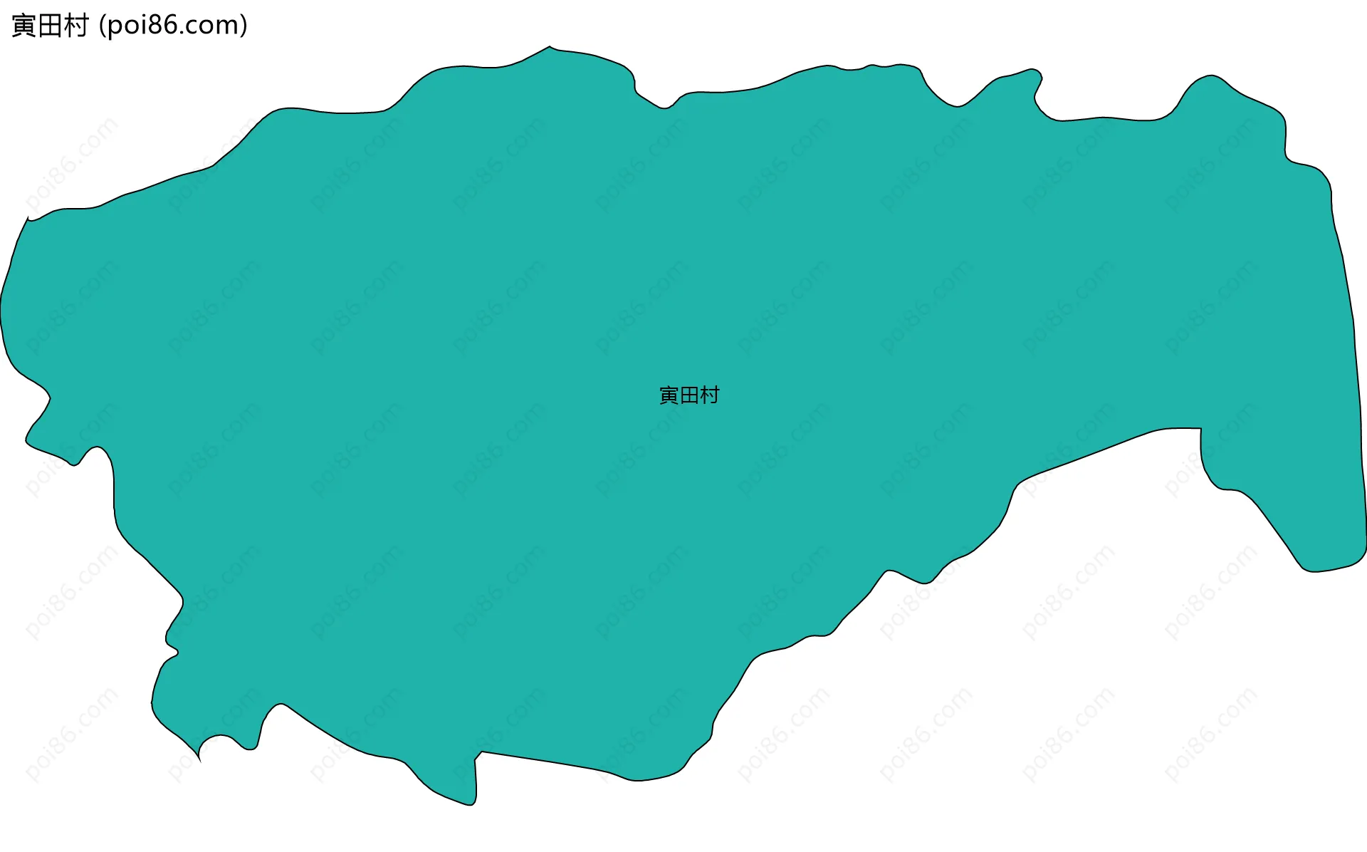 寅田村边界地图