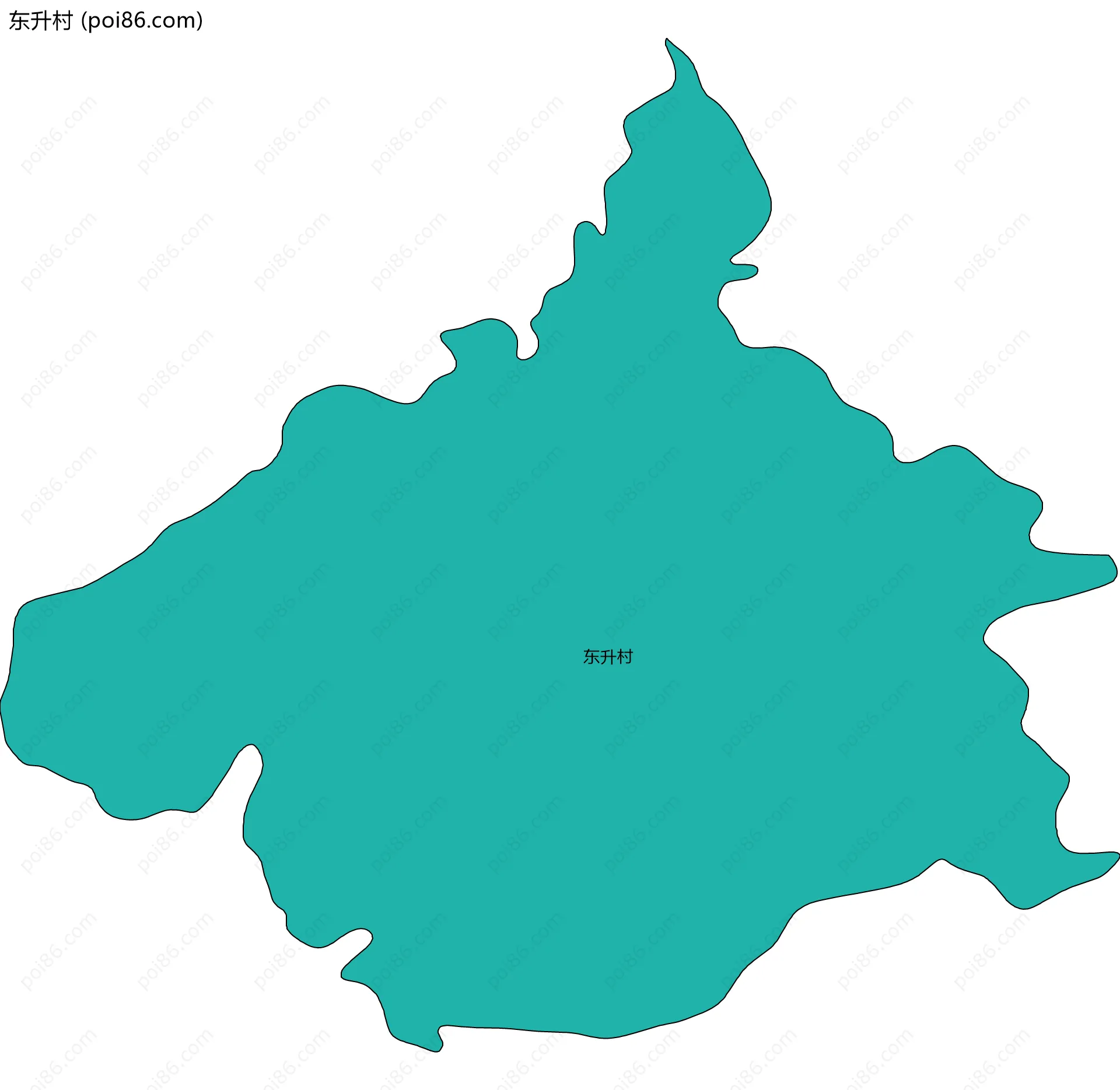 东升村边界地图