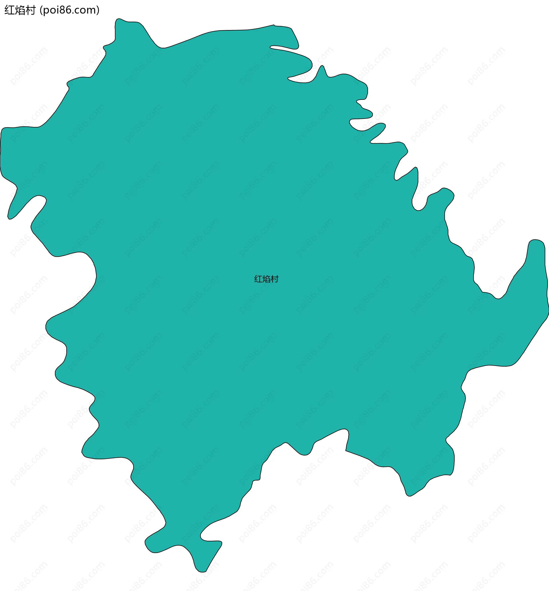 红焰村边界地图