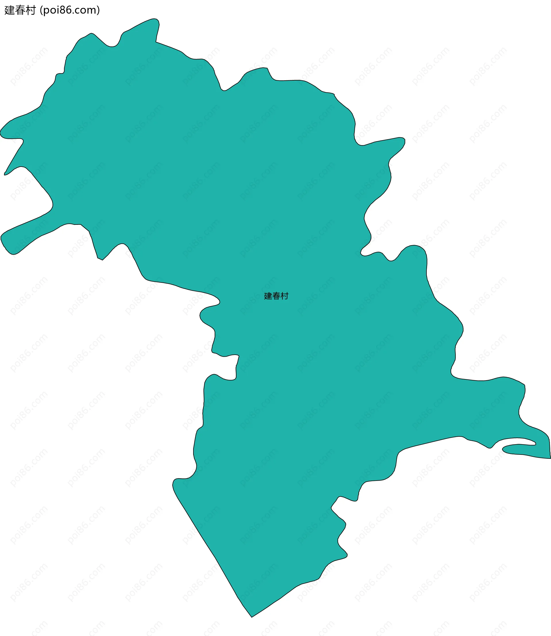 建春村边界地图