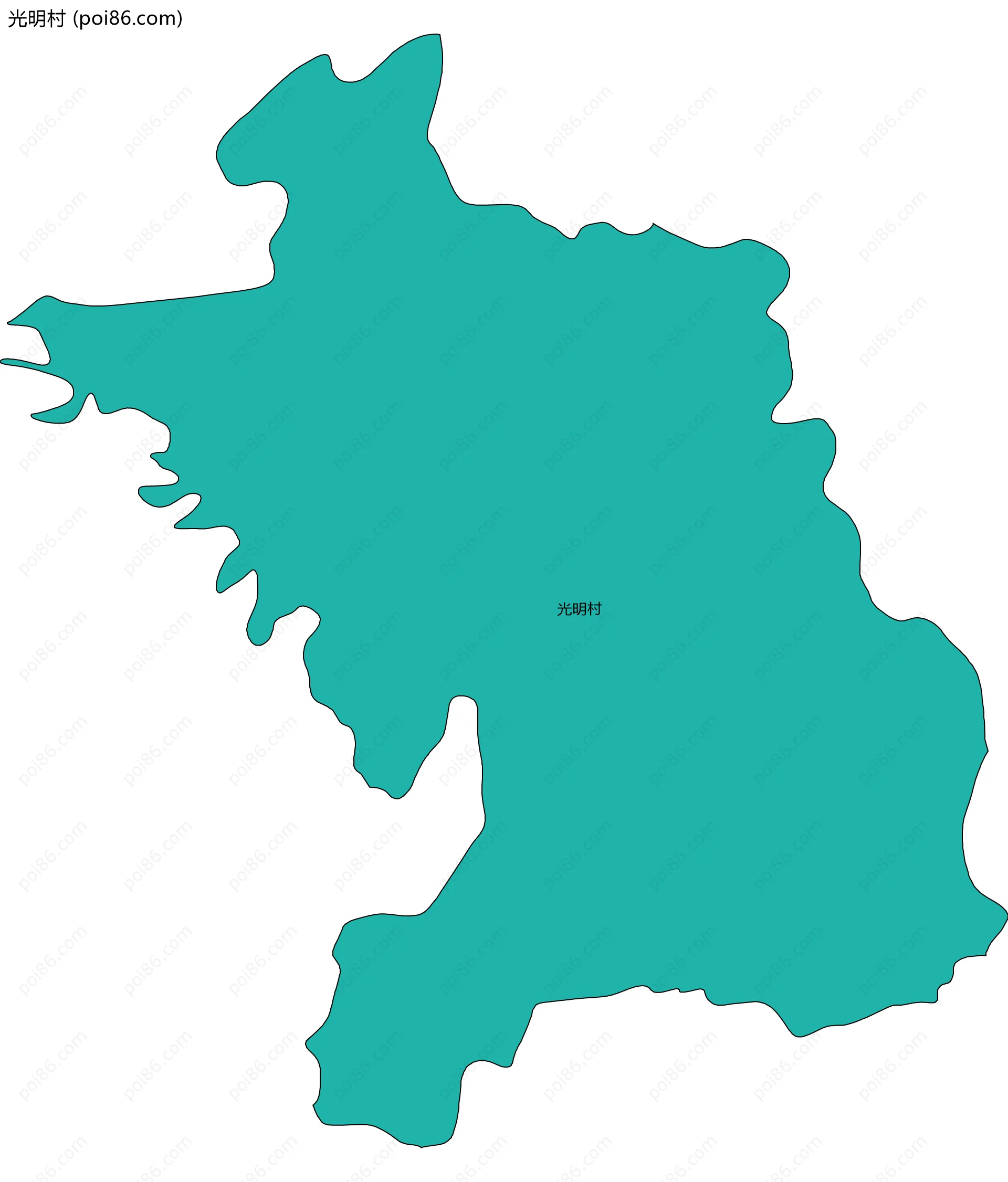 光明村边界地图
