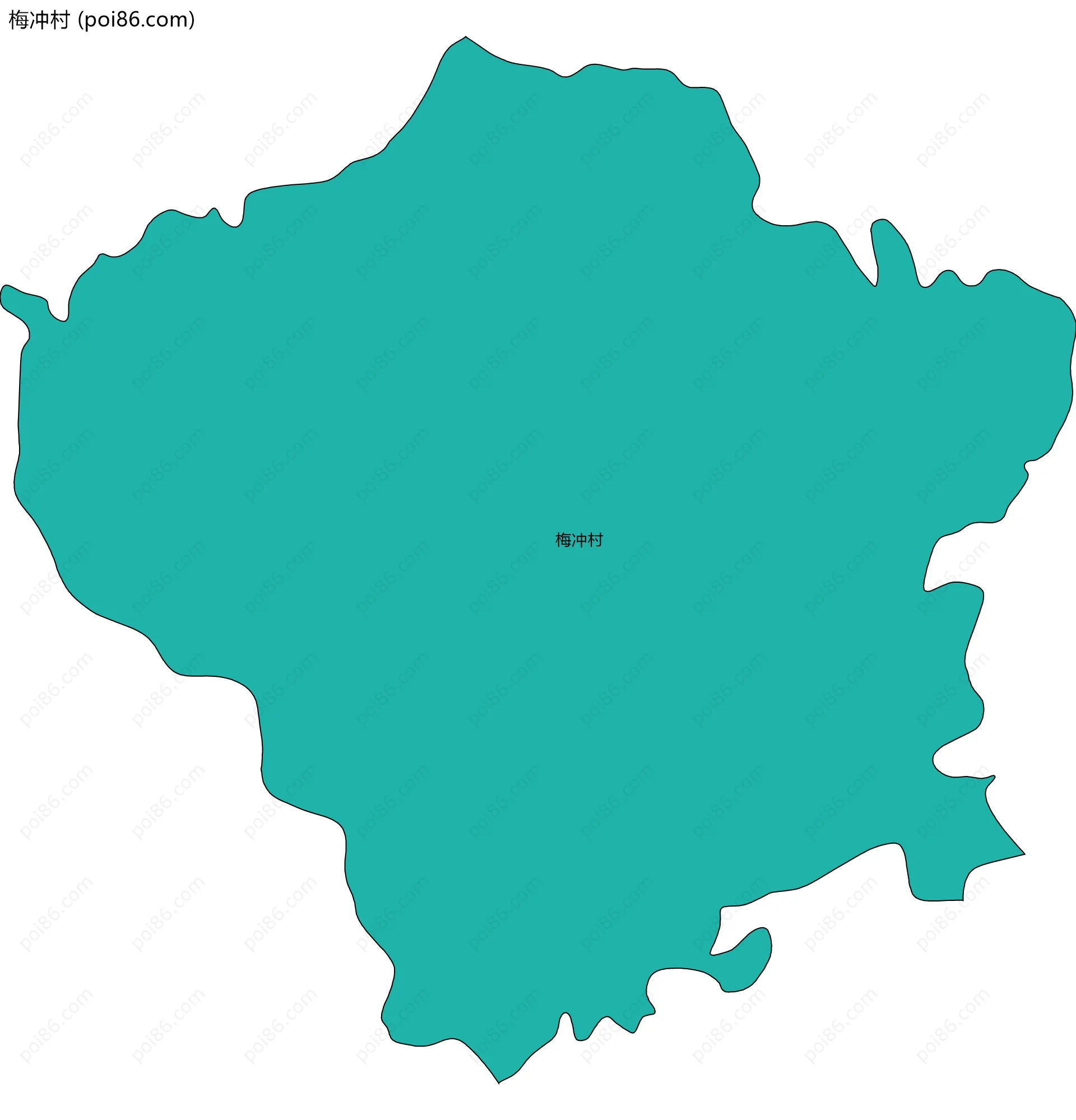 梅冲村边界地图