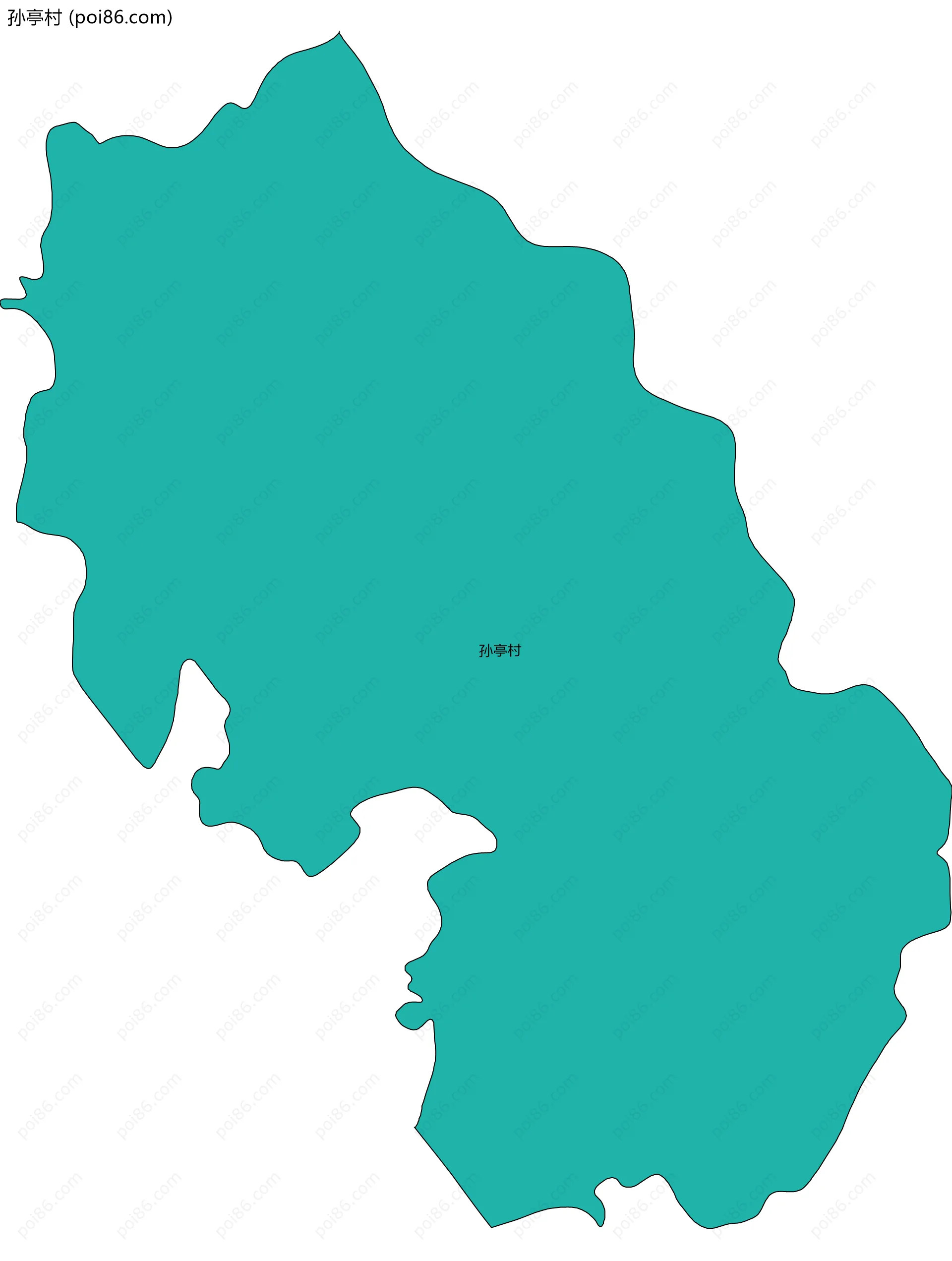 孙亭村边界地图