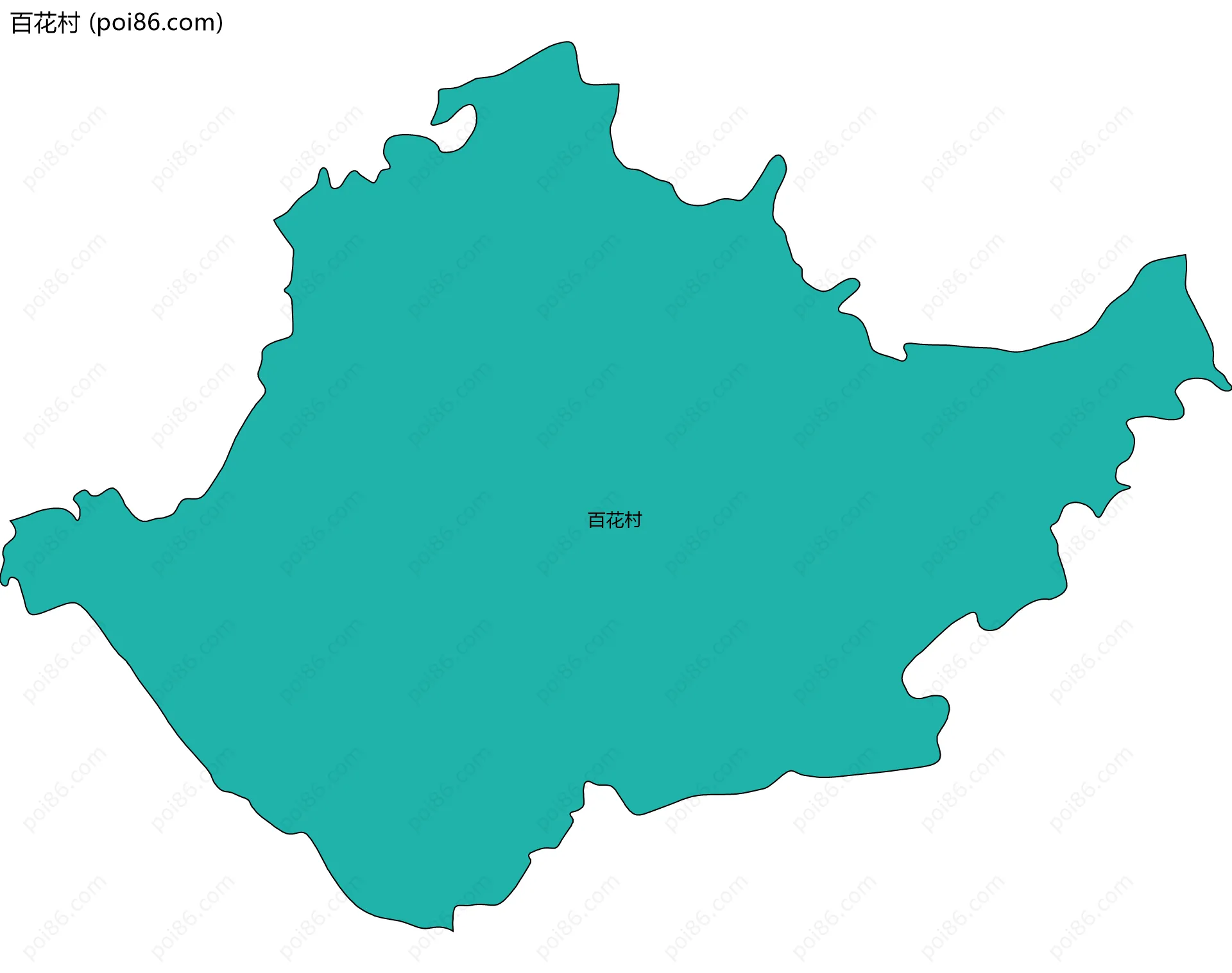 百花村边界地图