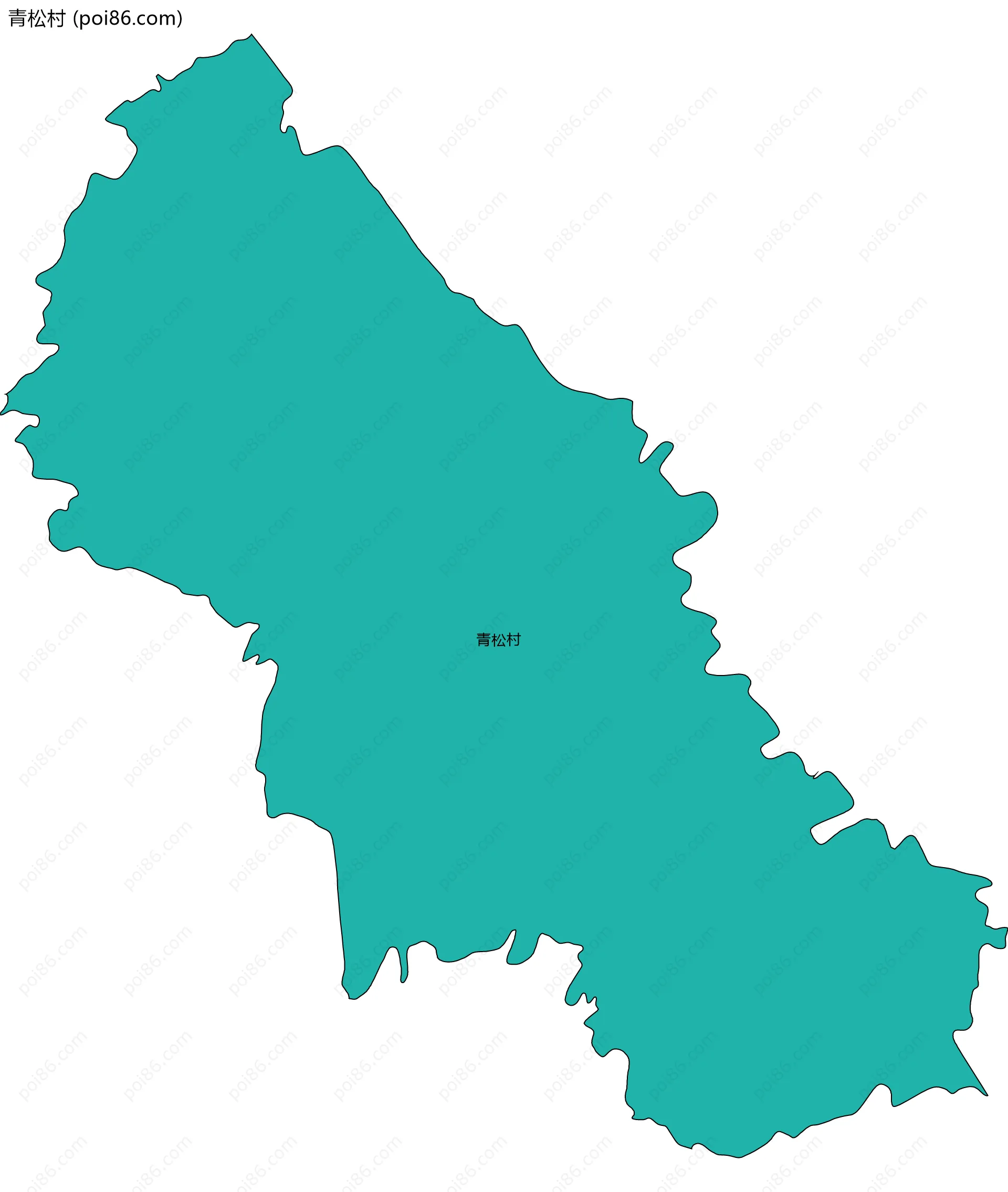 青松村边界地图