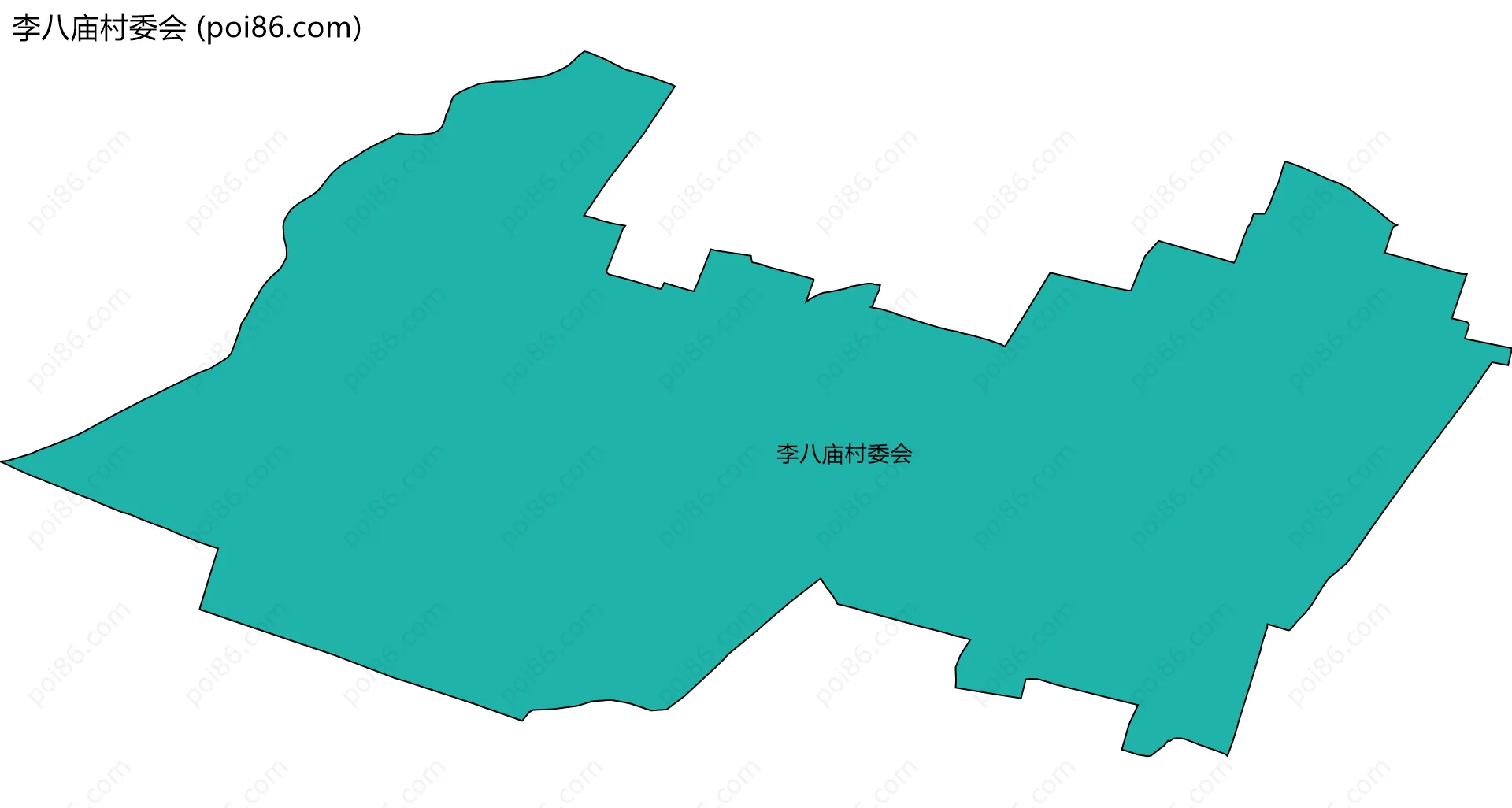 李八庙村委会边界地图