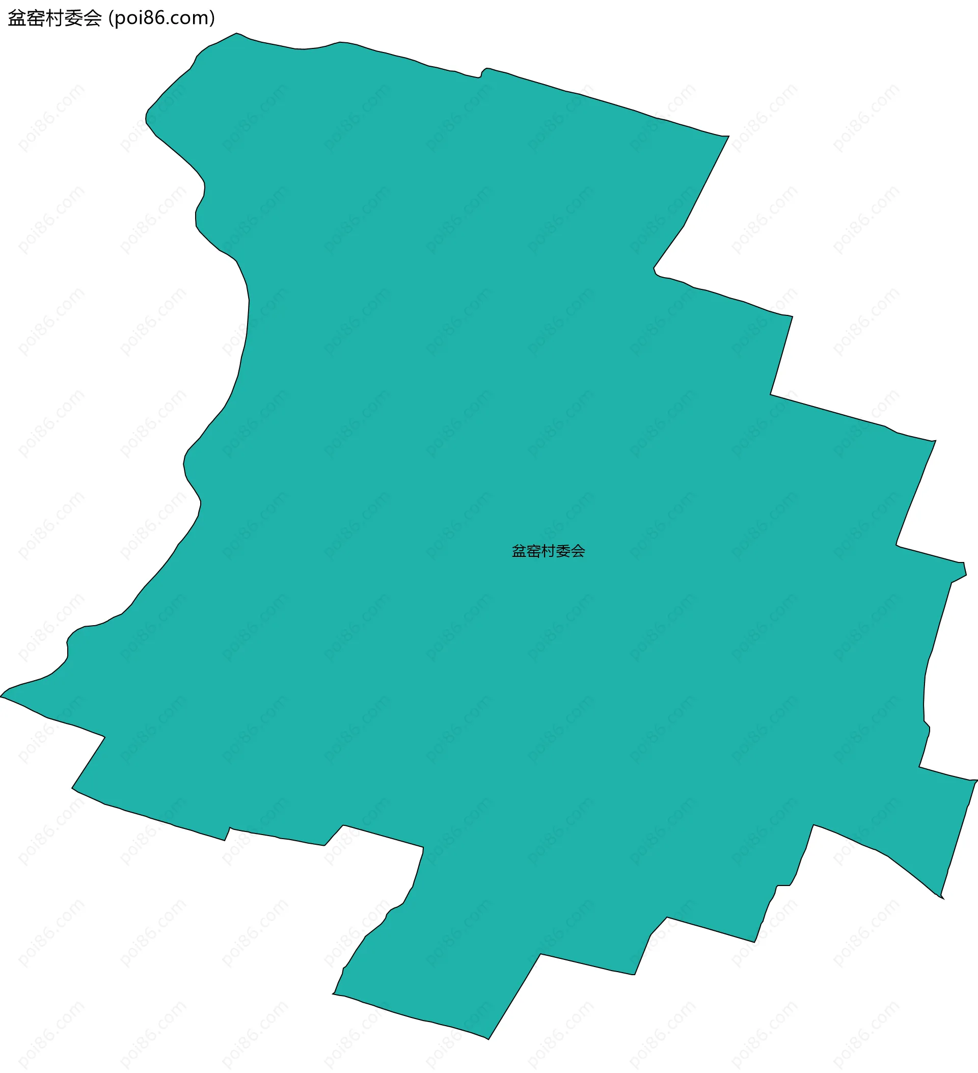 盆窑村委会边界地图