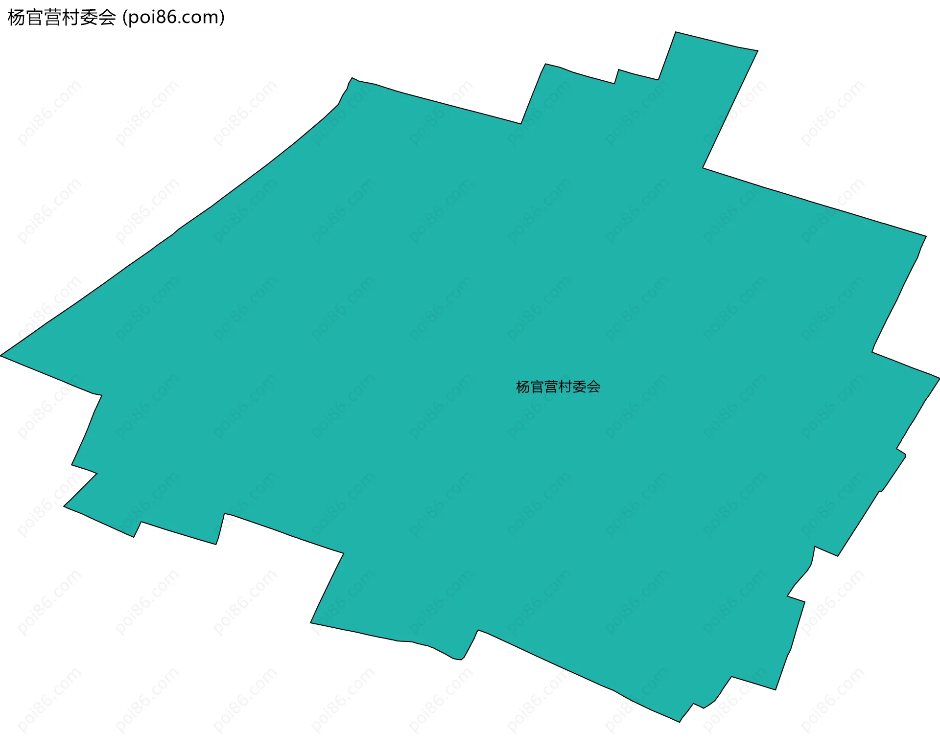 杨官营村委会边界地图