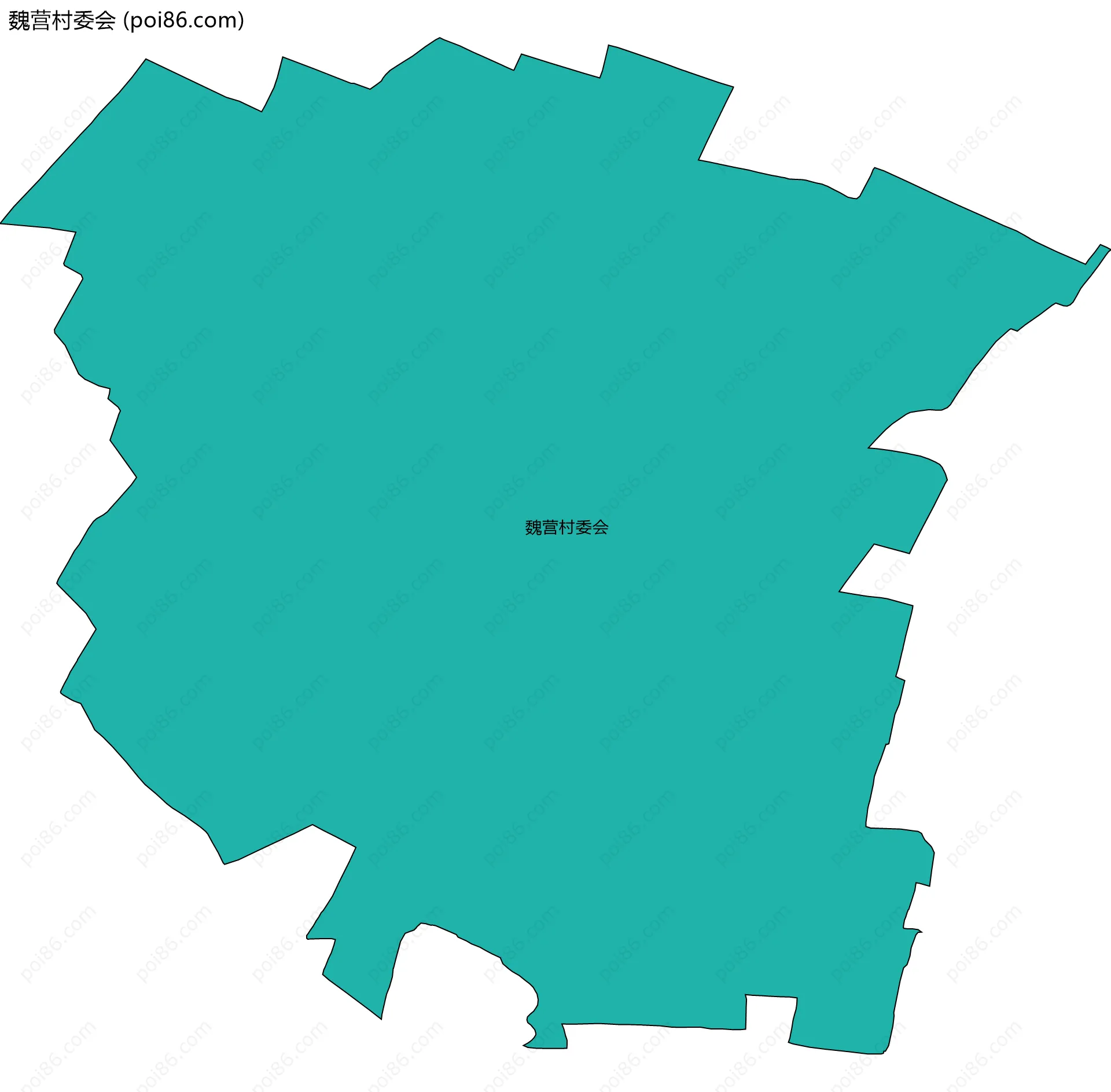 魏营村委会边界地图