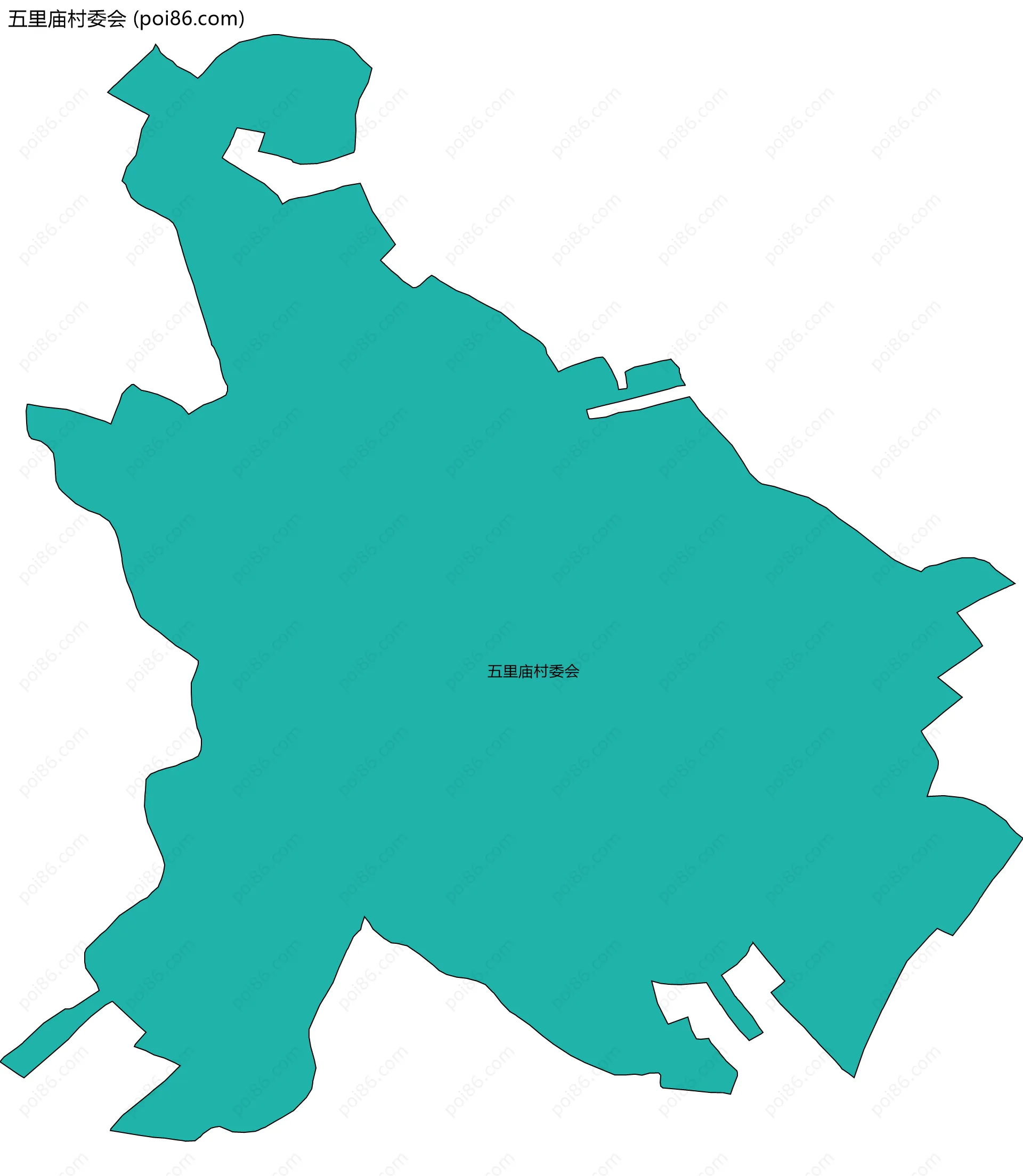 五里庙村委会边界地图