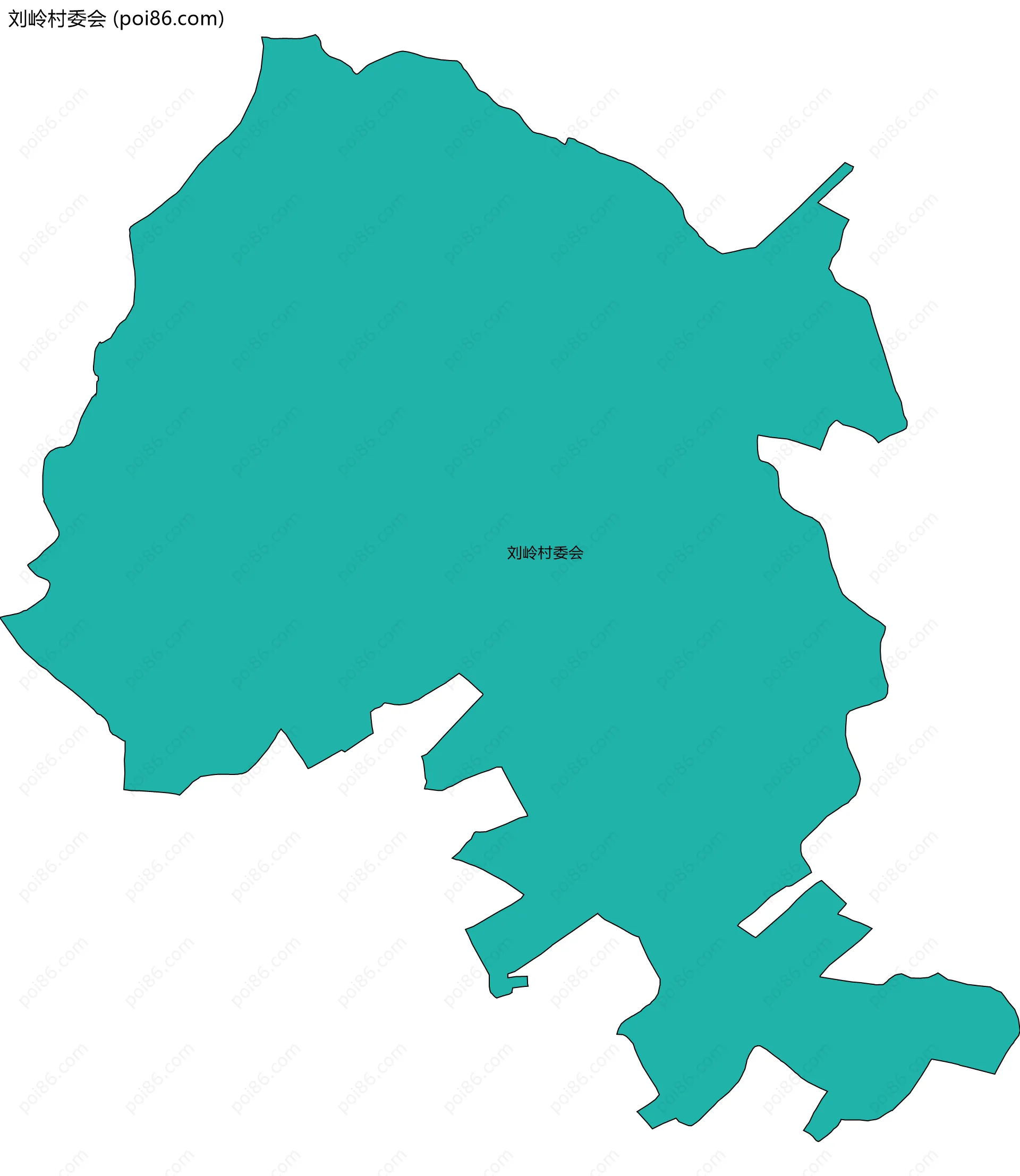 刘岭村委会边界地图