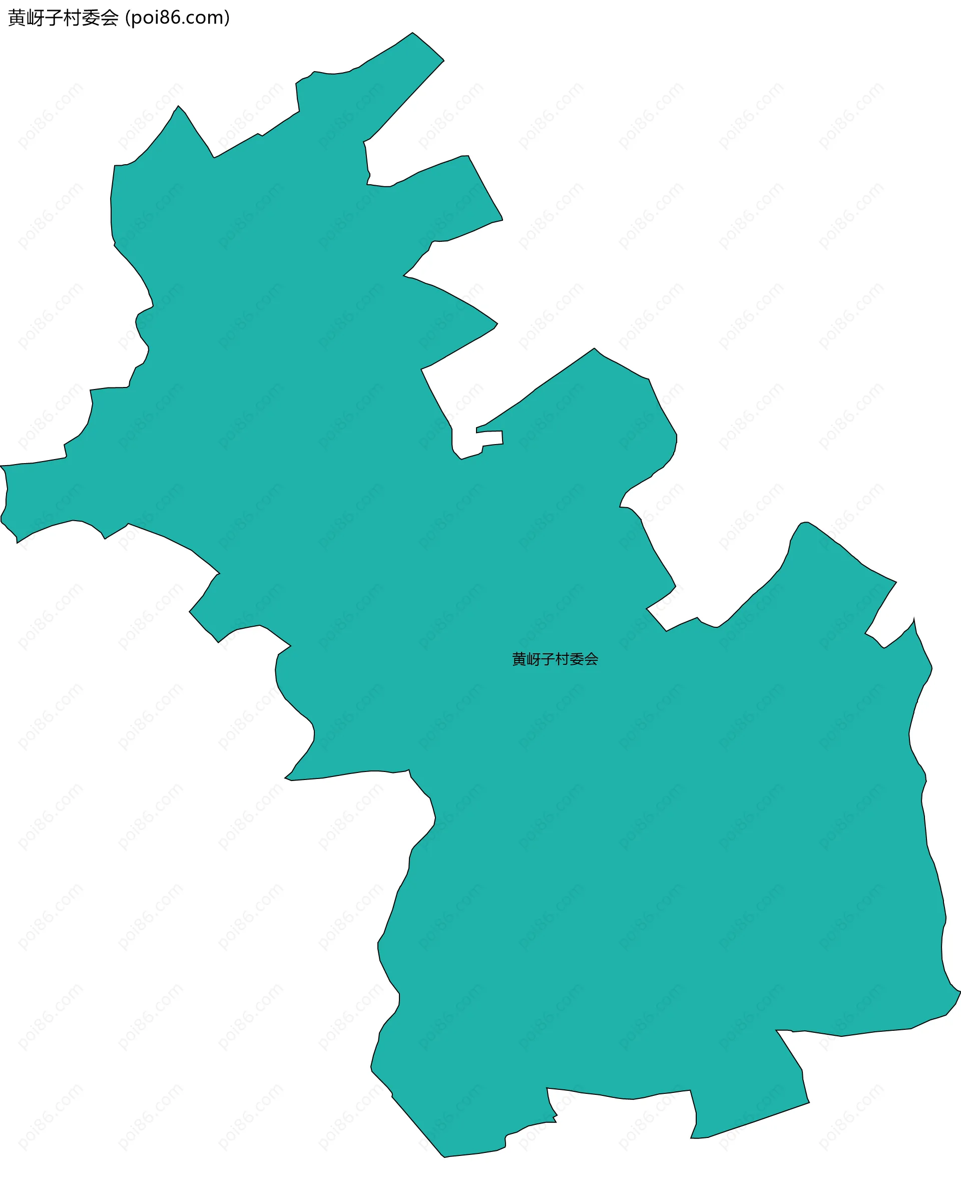 黄岈子村委会边界地图