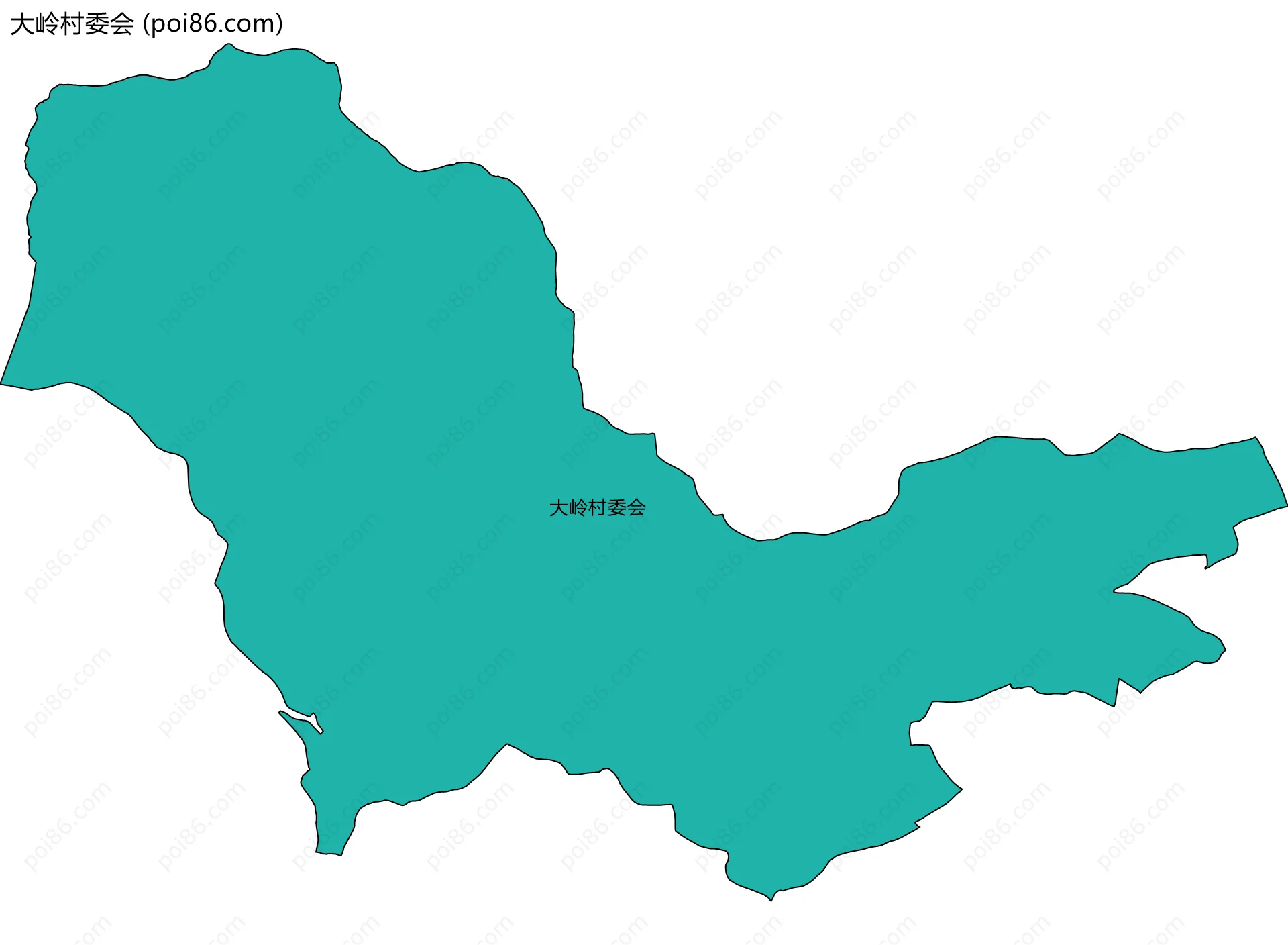 大岭村委会边界地图