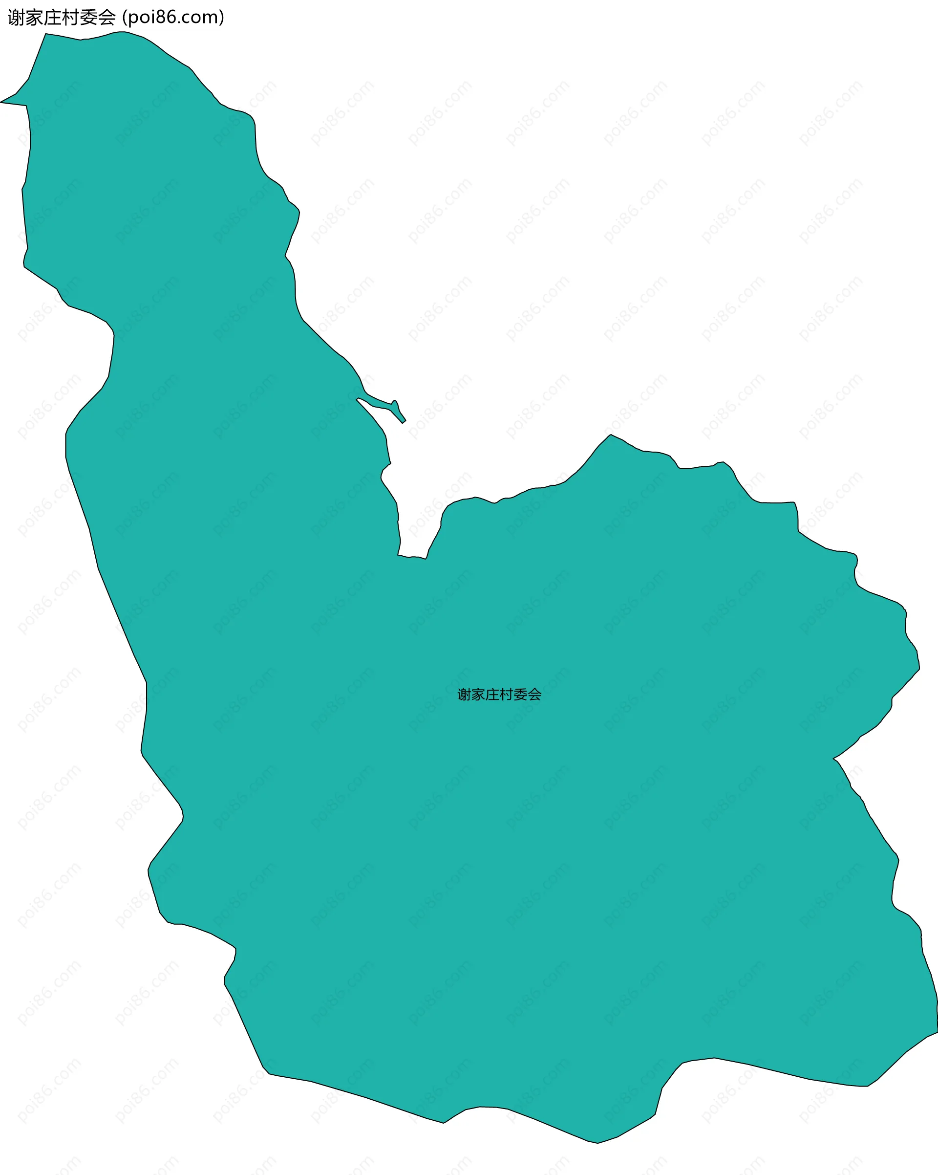 谢家庄村委会边界地图