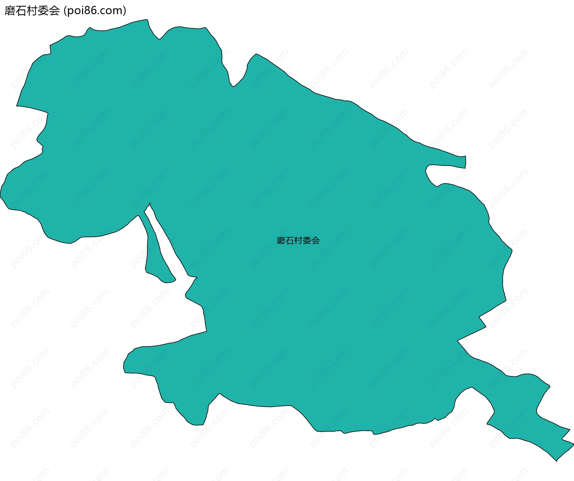 磨石村委会边界地图