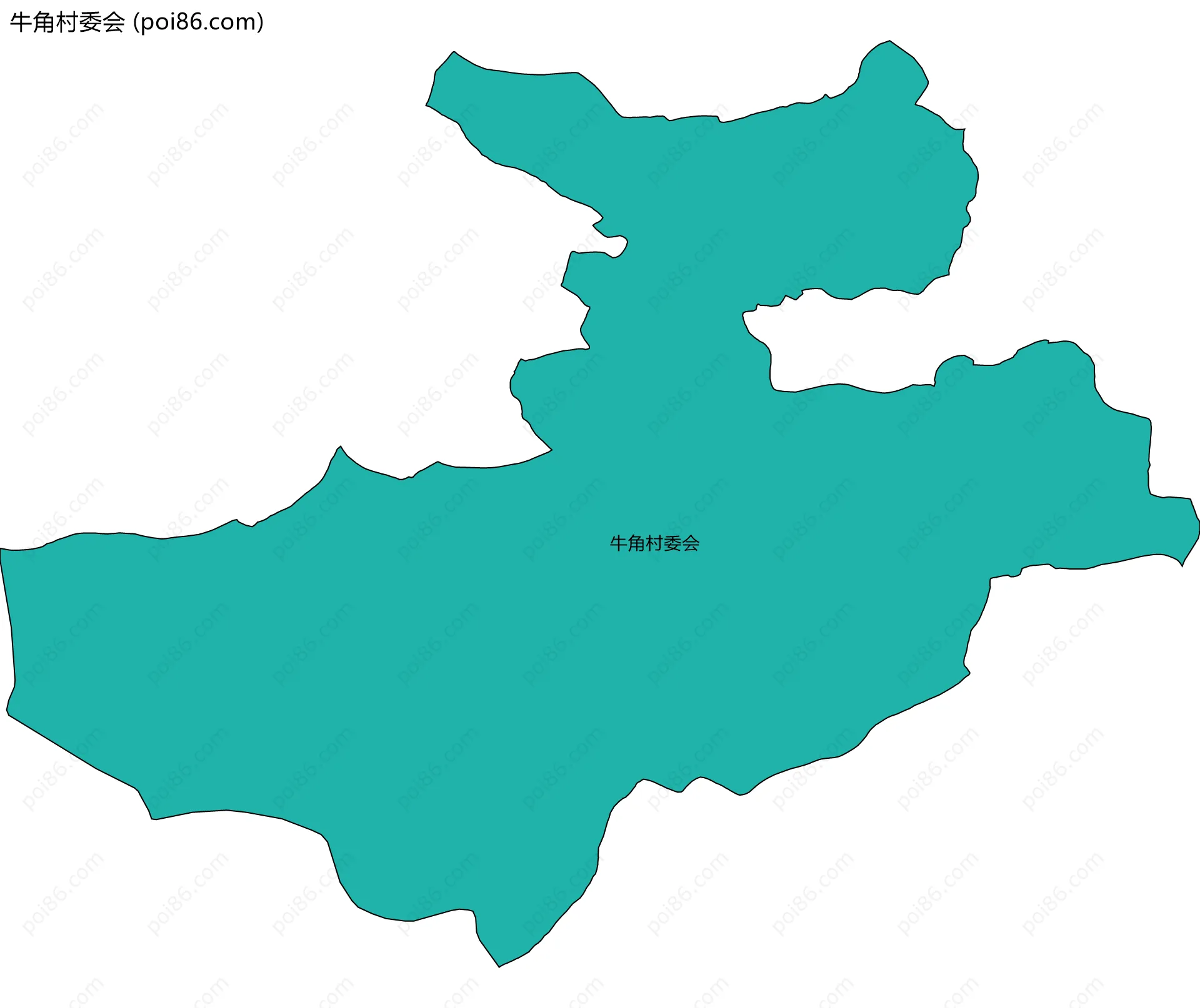 牛角村委会边界地图
