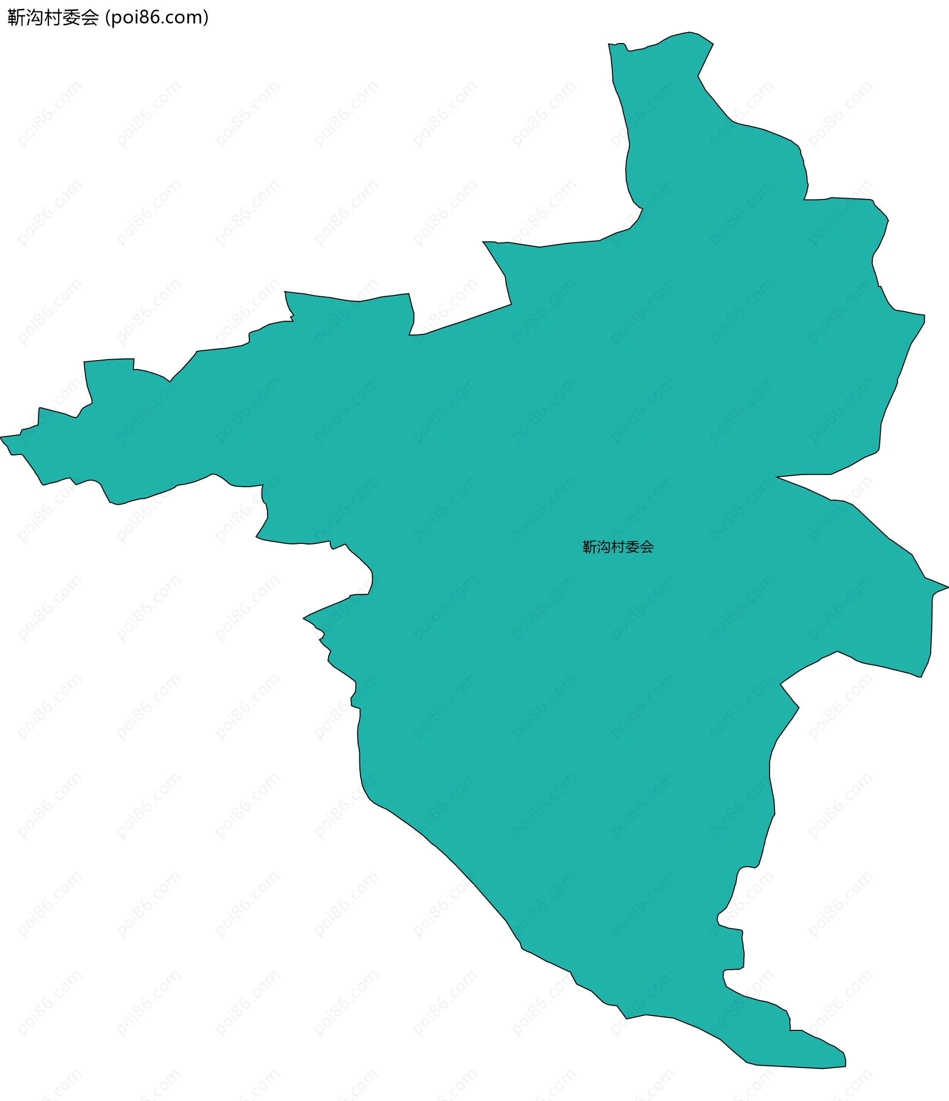 靳沟村委会边界地图