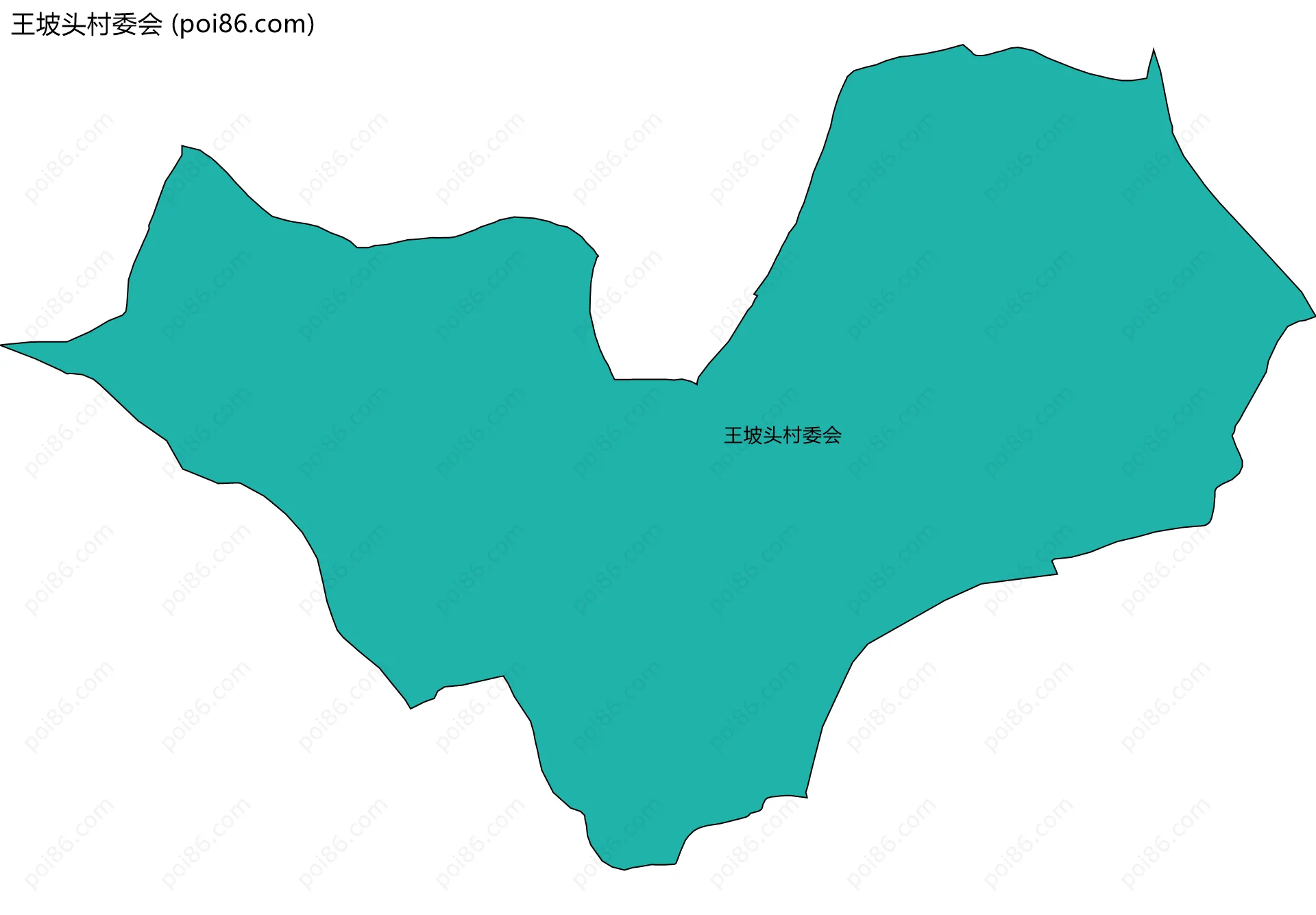 王坡头村委会边界地图