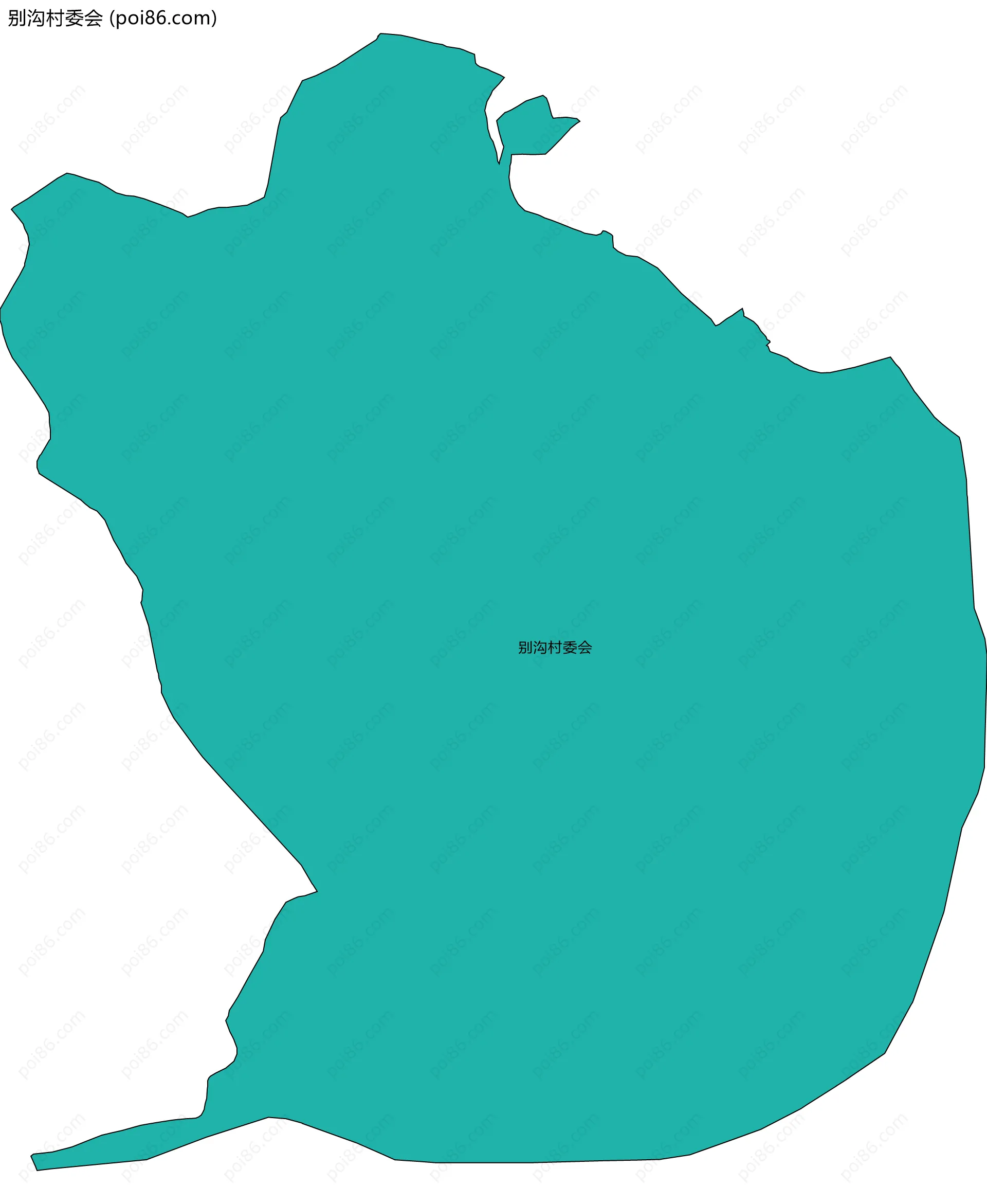 别沟村委会边界地图