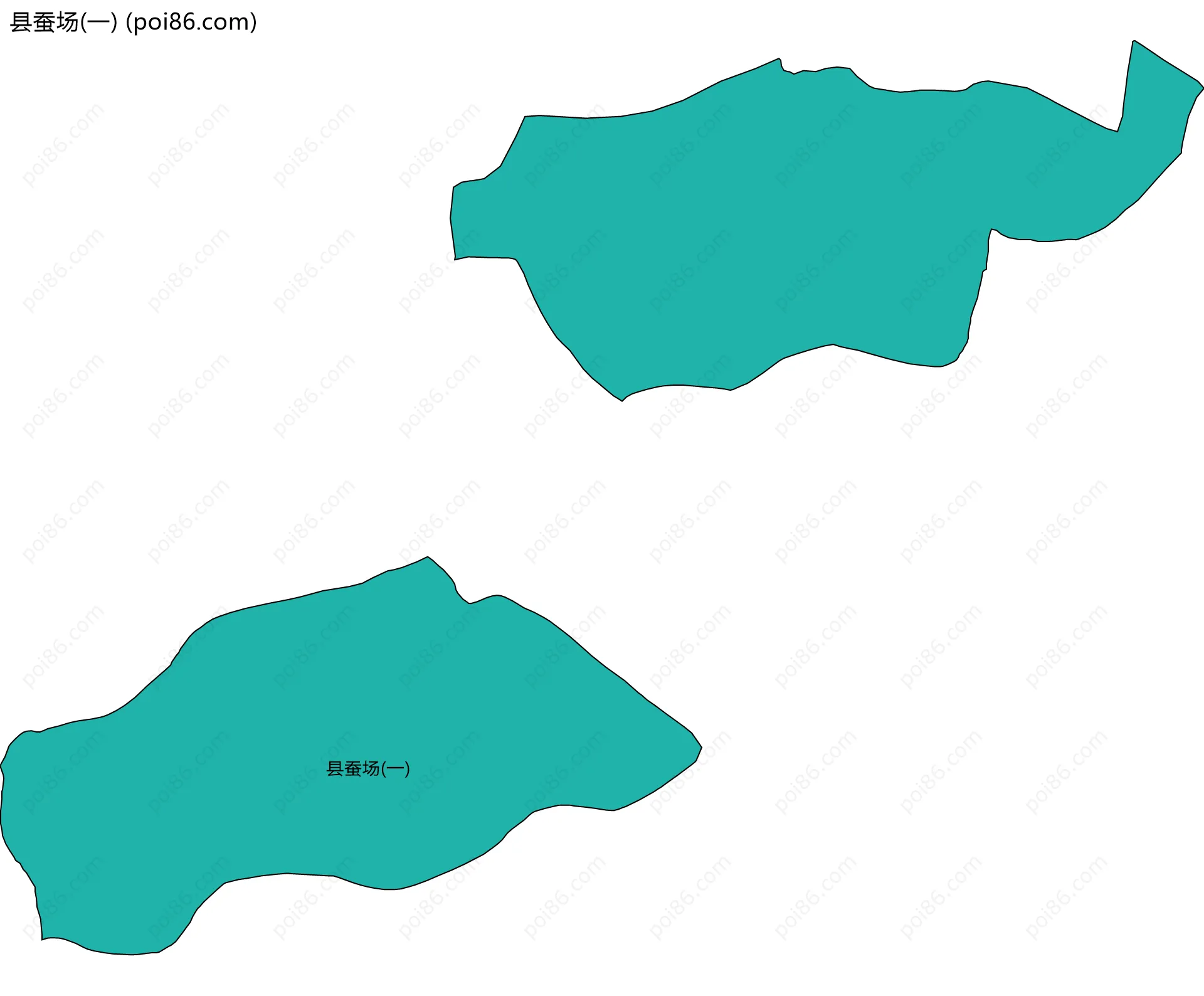 县蚕场(一)边界地图