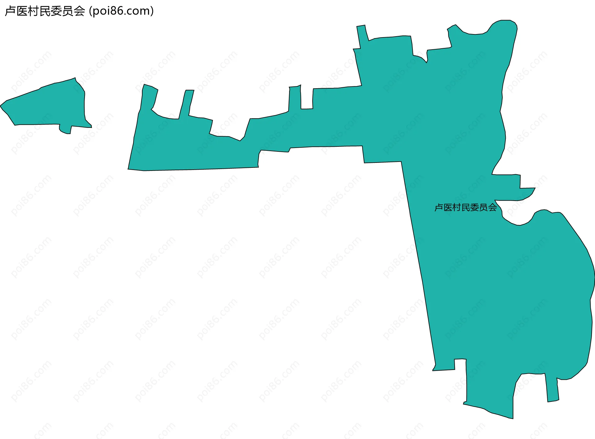 卢医村民委员会边界地图